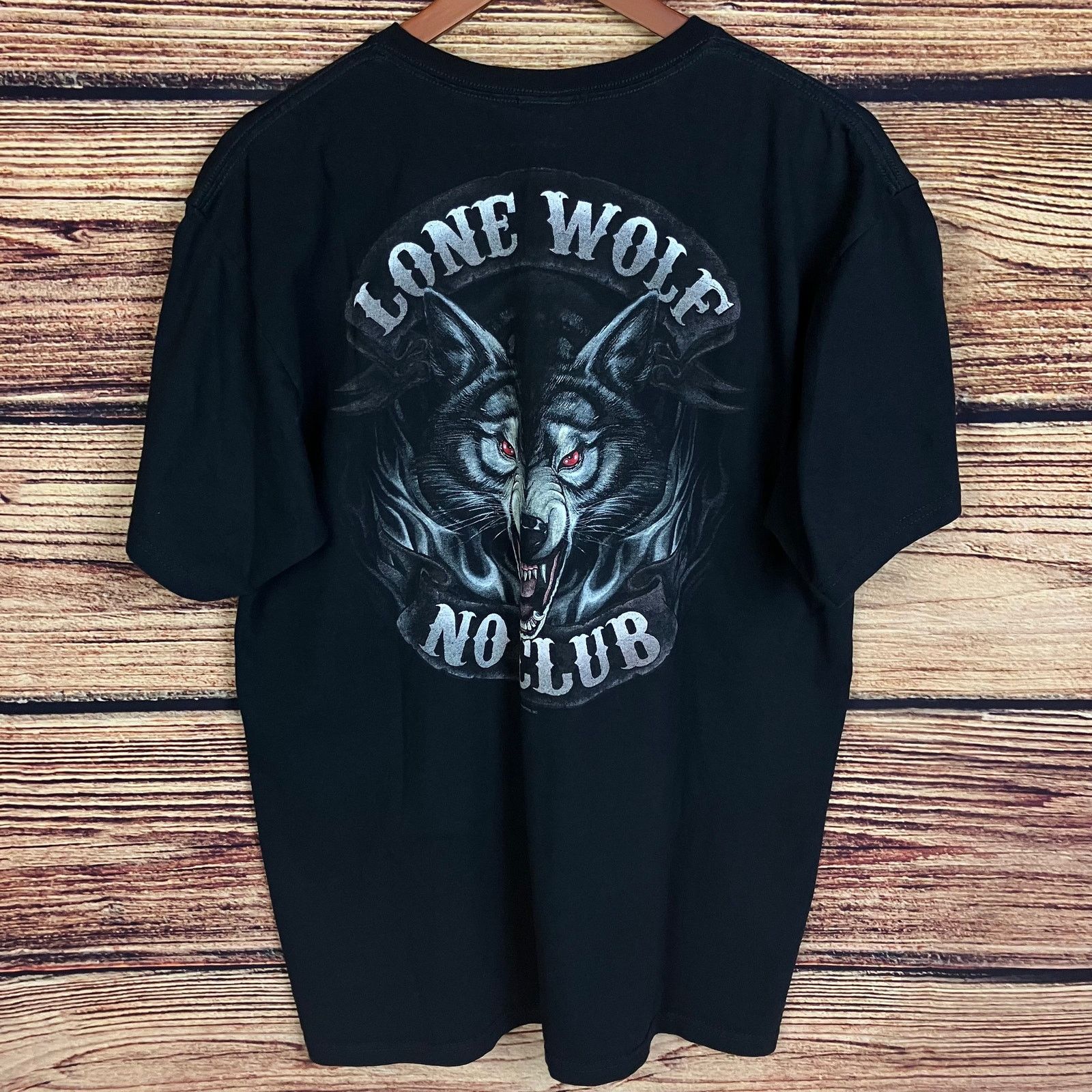 Vintage 2009 Lone Wolf "No Club" Double Sided T-shirt Size US L / EU 52-54 / 3 - 4 Thumbnail