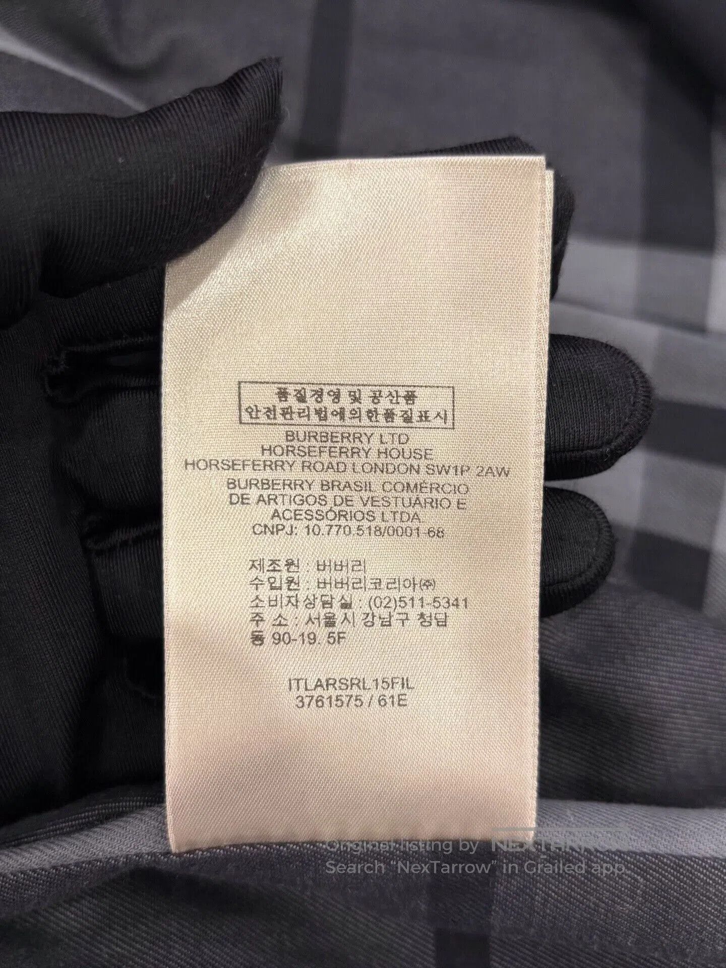 Burberry Burberry London Black Check Logo Men's Trench Coat. Size US L / EU 52-54 / 3 - 8 Thumbnail