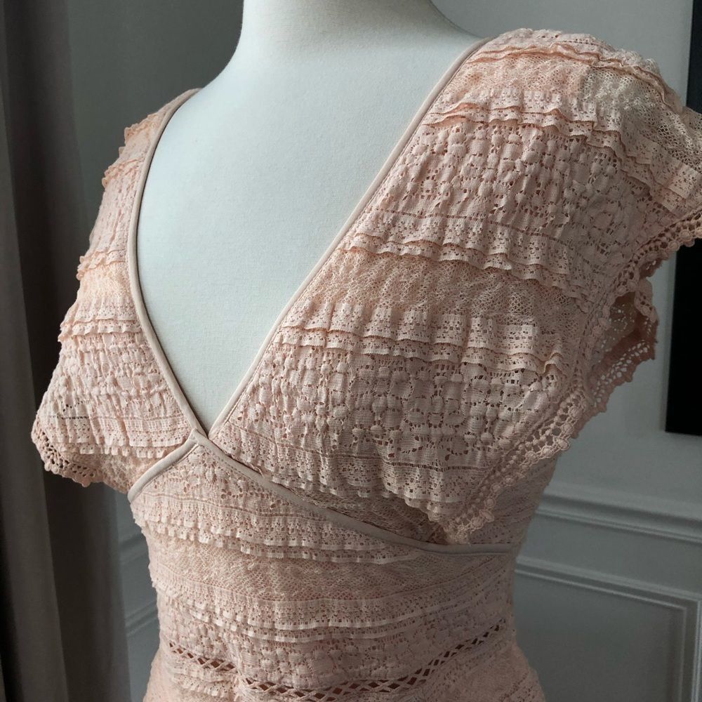 Other Foxiedox Makayla Flutter Trim Lace Sheath Dress L Size L / US 10 / IT 46 - 4 Thumbnail