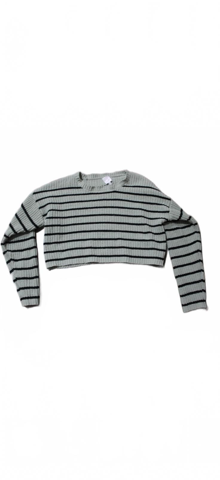 Other Belle Du Jour Oversized Cropped Stripped Knit Sweater XL Size US XL / EU 56 / 4 - 6 Thumbnail