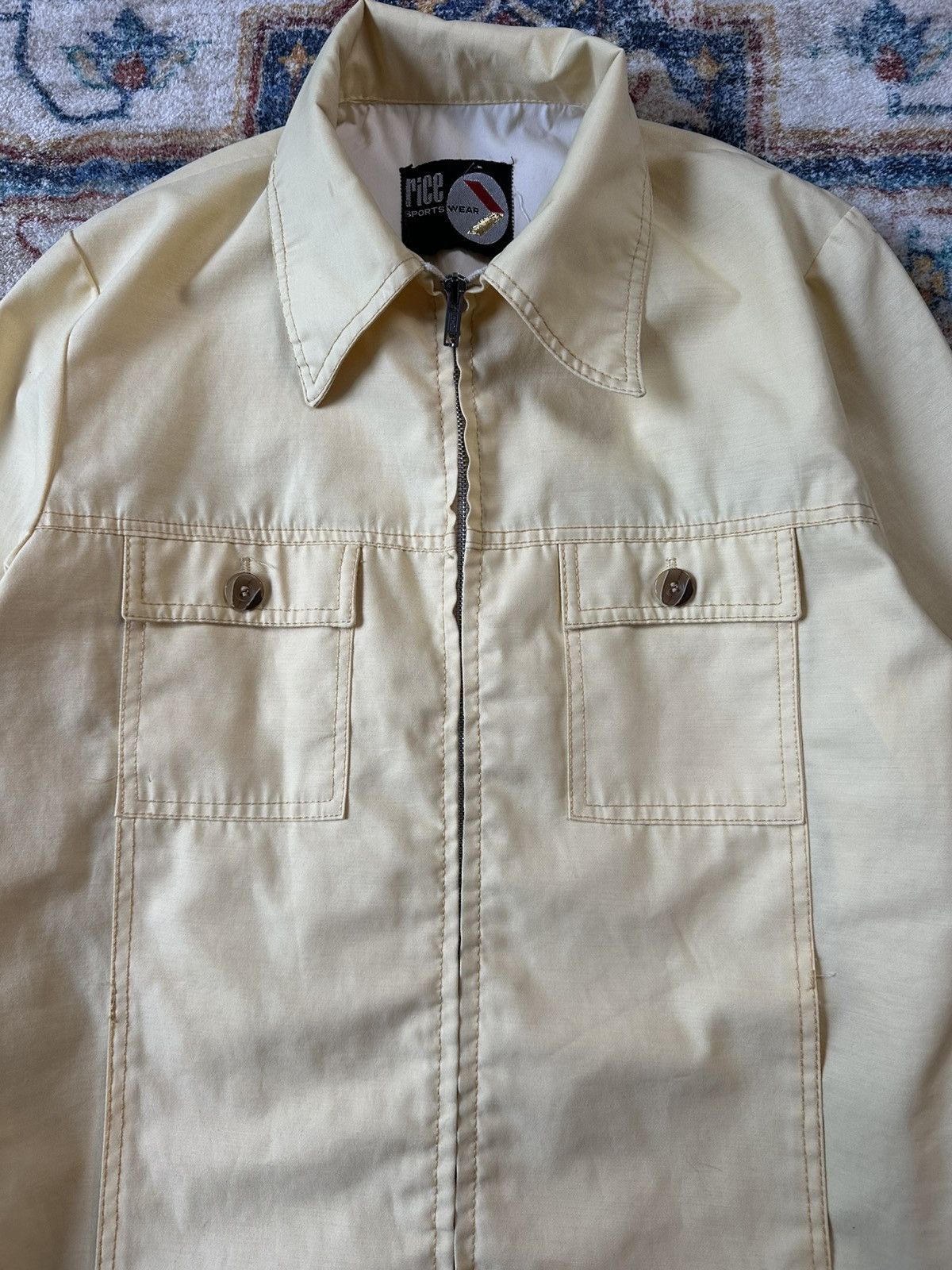 Vintage Vintage 1970s Rice Sportswear Zip-up Light Jacket Large Size L / US 10 / IT 46 - 4 Thumbnail