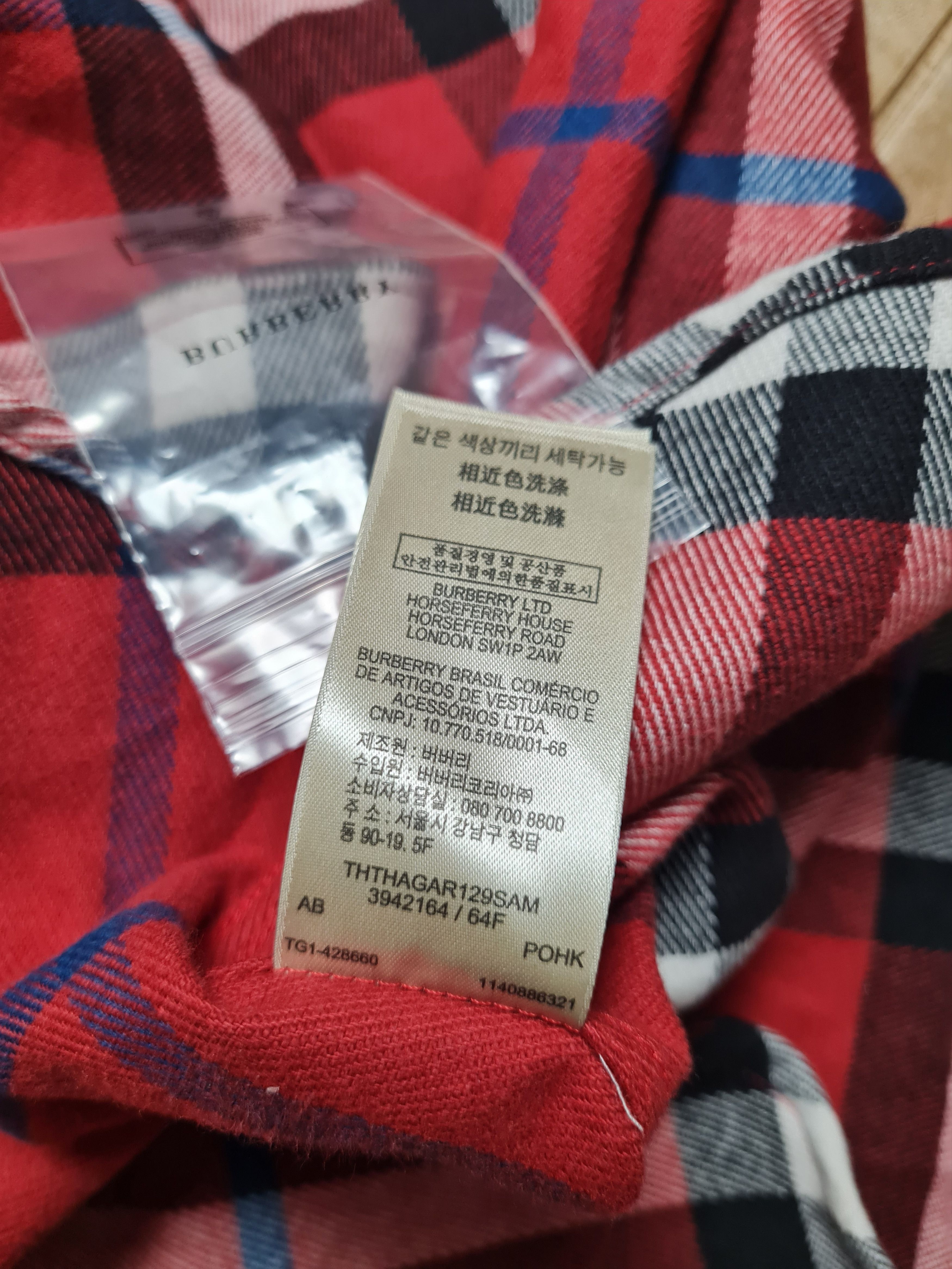 Burberry Burberry Nova Check Flannel Shirt Red Plaid Mens Button Up Size US M / EU 48-50 / 2 - 13 Thumbnail