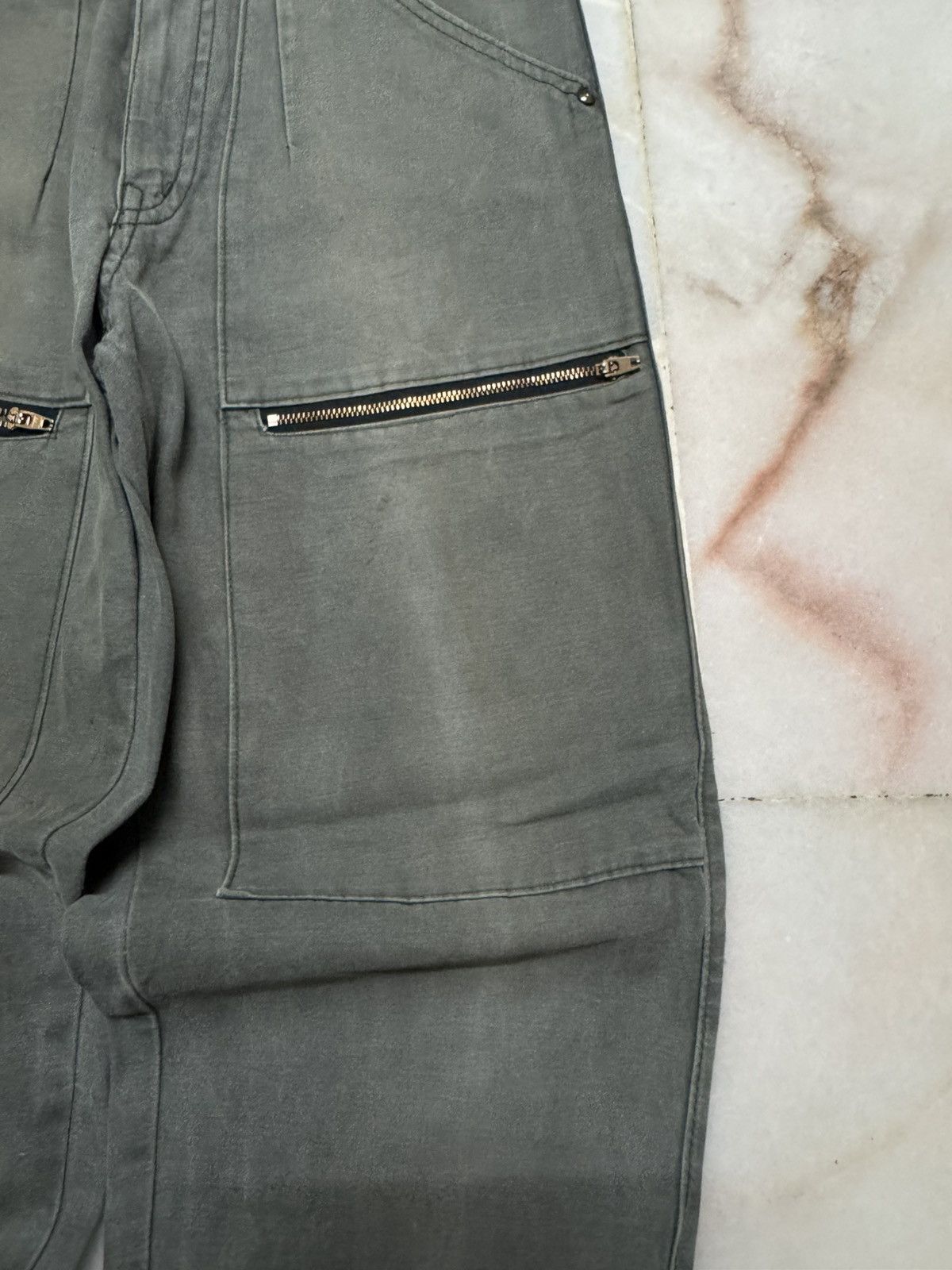 Japanese Brand THRASHED 90s WORKWEAR PANTS MULTIPOCKET DOUBLE KNEE Size US 26 / EU 42 - 7 Thumbnail