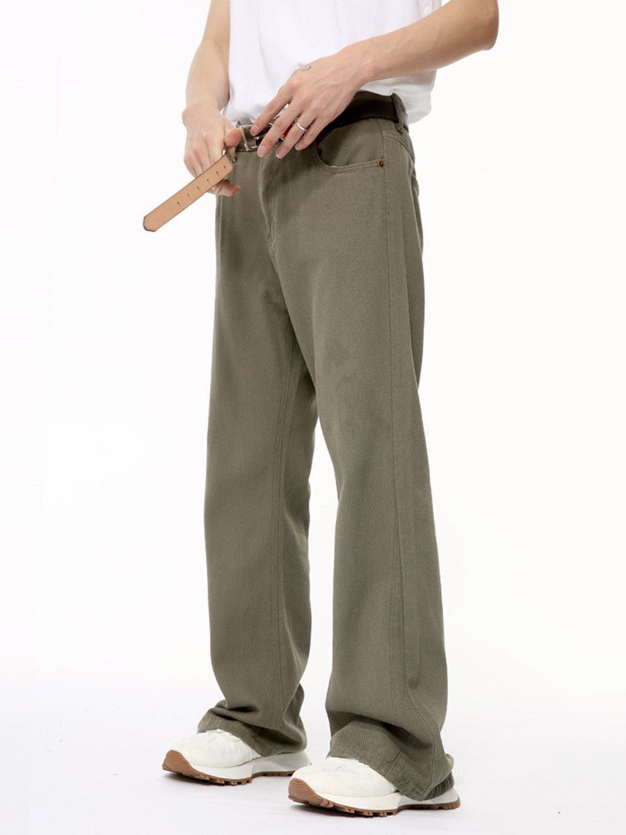 Japanese Brand Retro loose solid color micro flared jeans Size US 32 / EU 48 - 6 Thumbnail