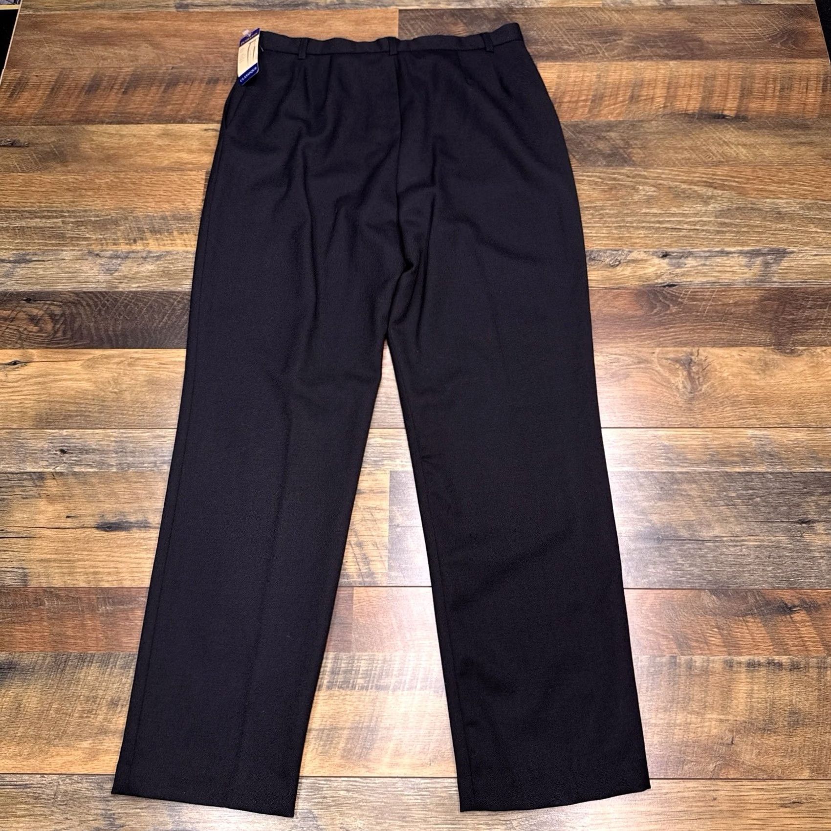 Pendleton VINTAGE Pendleton Dress Pants Womens 10 Black High Rise Wool Straight 28in Flat Front Zipper Block Button Dry Clean Only Career Size 32" / US 10 / IT 46 - 3 Thumbnail