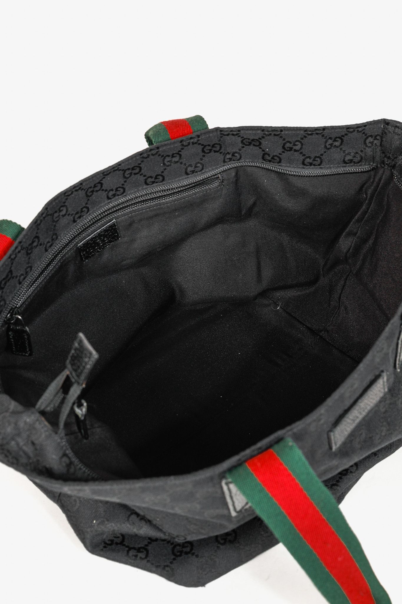 Gucci Gucci Black GG Canvas Web-Strap Small Tote Size ONE SIZE - 11 Thumbnail