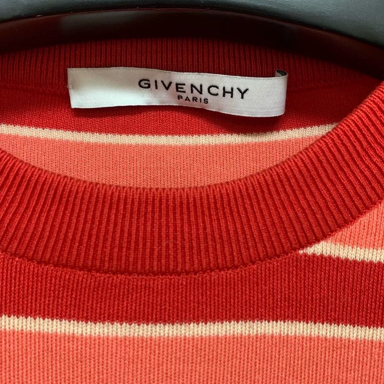 Givenchy Givenchy Classic Striped Logo Knitted Short Sleeve 2506-Nex Size US XS / EU 42 / 0 - 2 Thumbnail