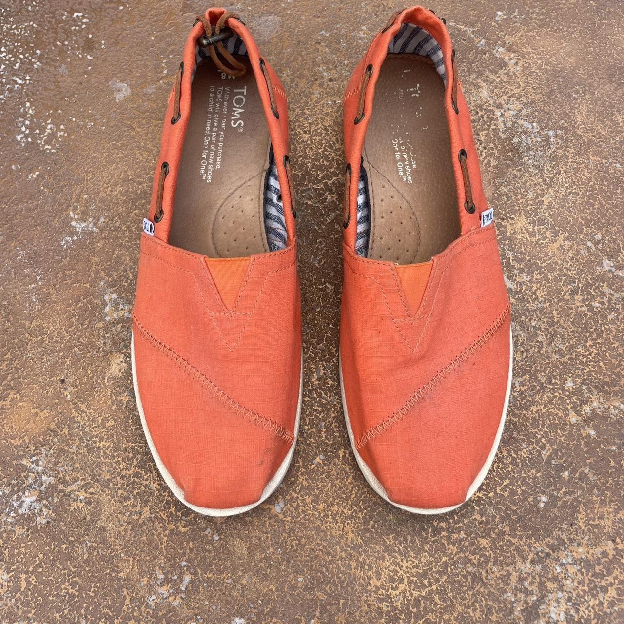 Toms Orange TOMS slip-on shoes men’s size 8 Size US 8 / EU 41 - 1 Thumbnail