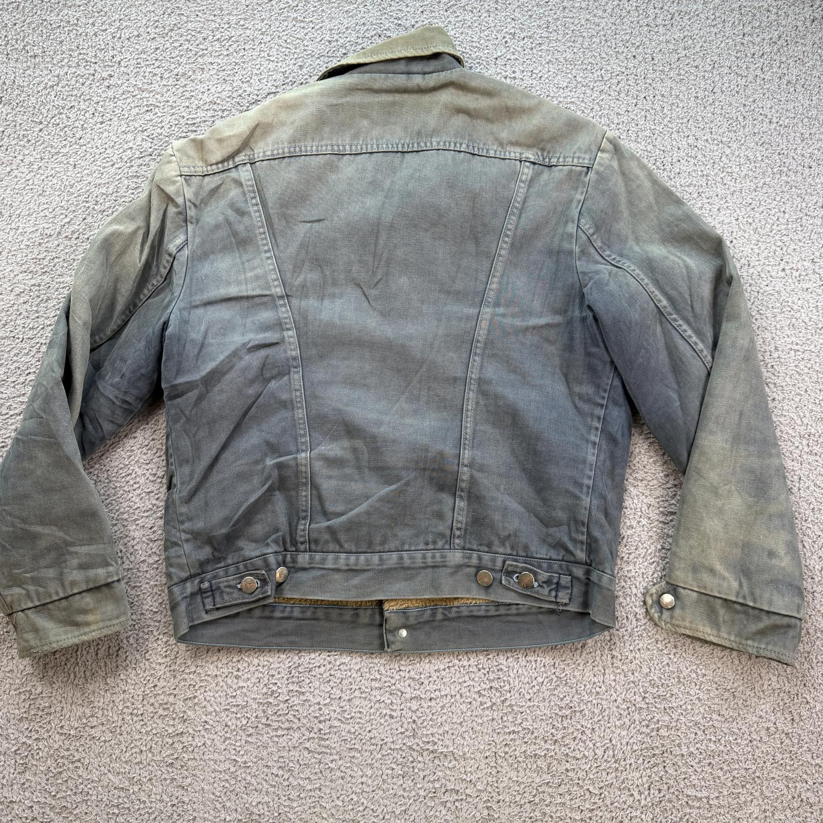 Wrangler Vintage 70s Wrangler Denim Jacket Sherpa Lined Canvas Faded Size US M / EU 48-50 / 2 - 2 Thumbnail