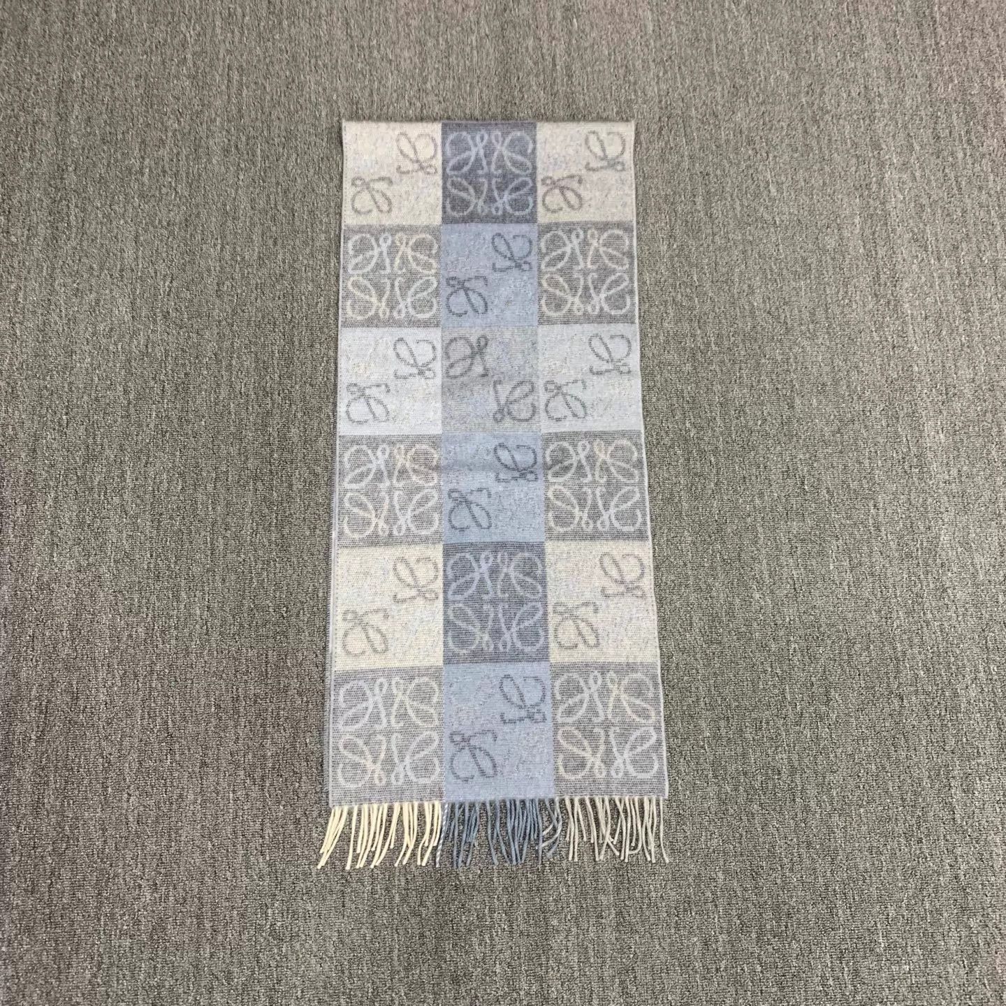 Loewe LOEWE Wool Color Blocked Checkerboard Scarf New Size ONE SIZE - 2 Thumbnail