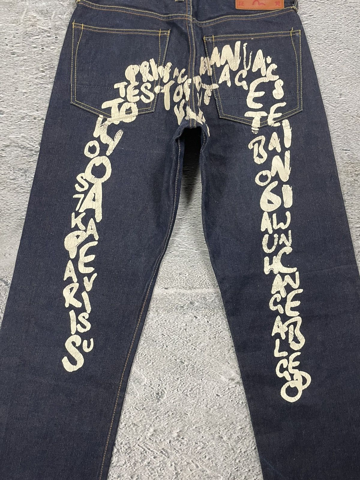 Evisu Evisu jeans daicock big logo white selvedge denim letters Size US 30 / EU 46 - 2 Thumbnail