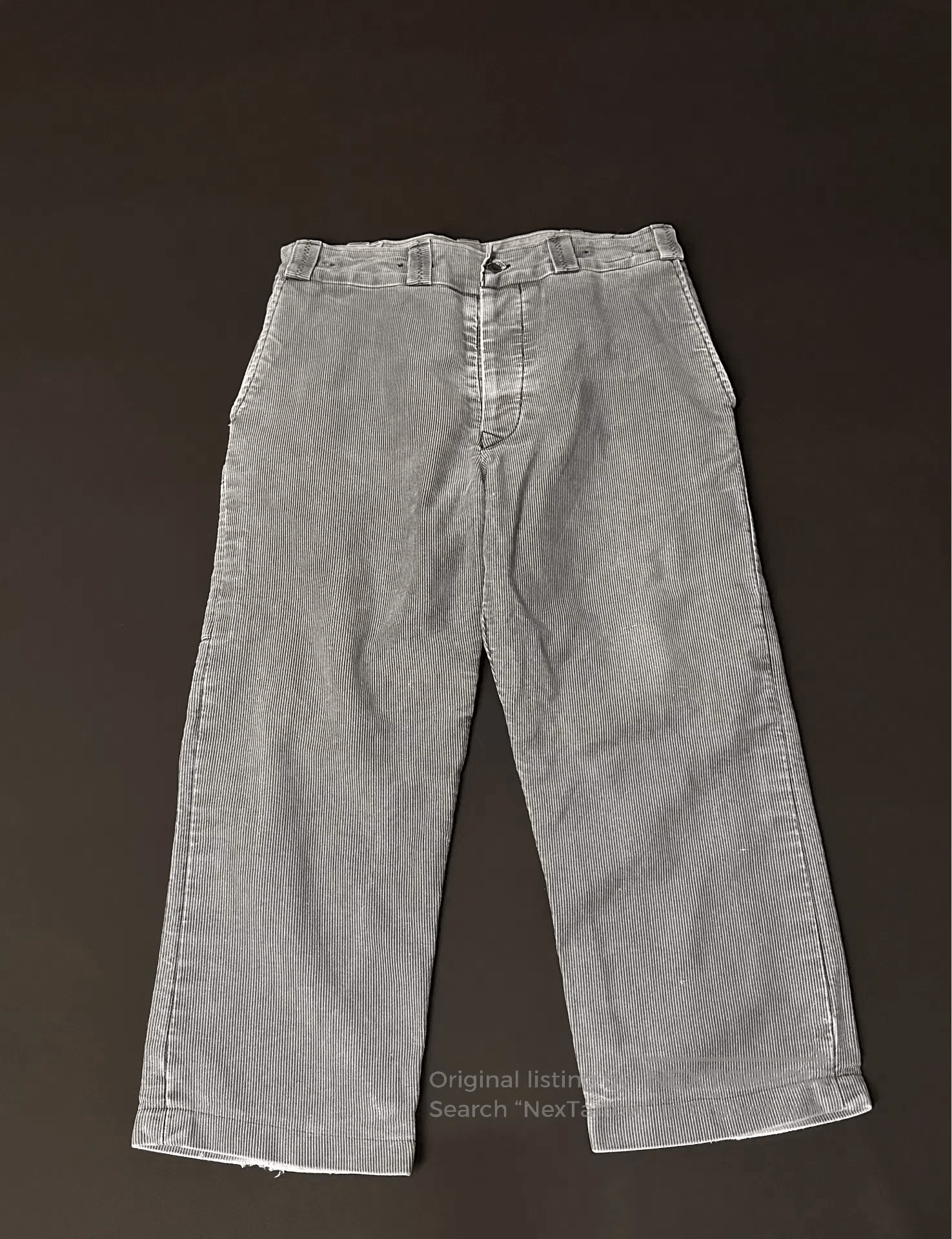 Vintage Vintage 60s Striped Moleskin French Work Pants. Size US 31 - 1 Thumbnail