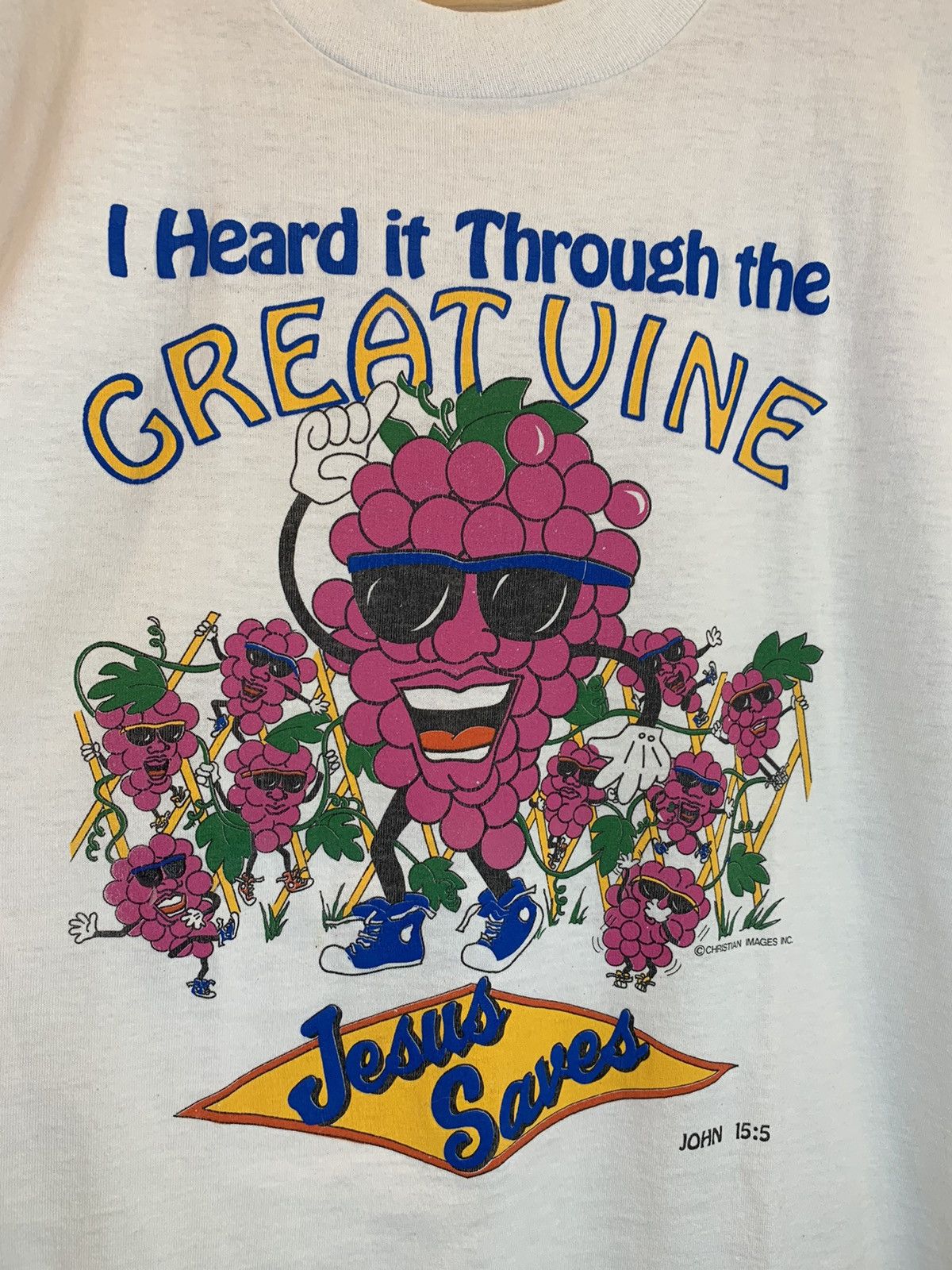 Vintage RARE Vintage Jesus Saves I Heard It Through Great Vine Shirt Size US XL / EU 56 / 4 - 2 Thumbnail