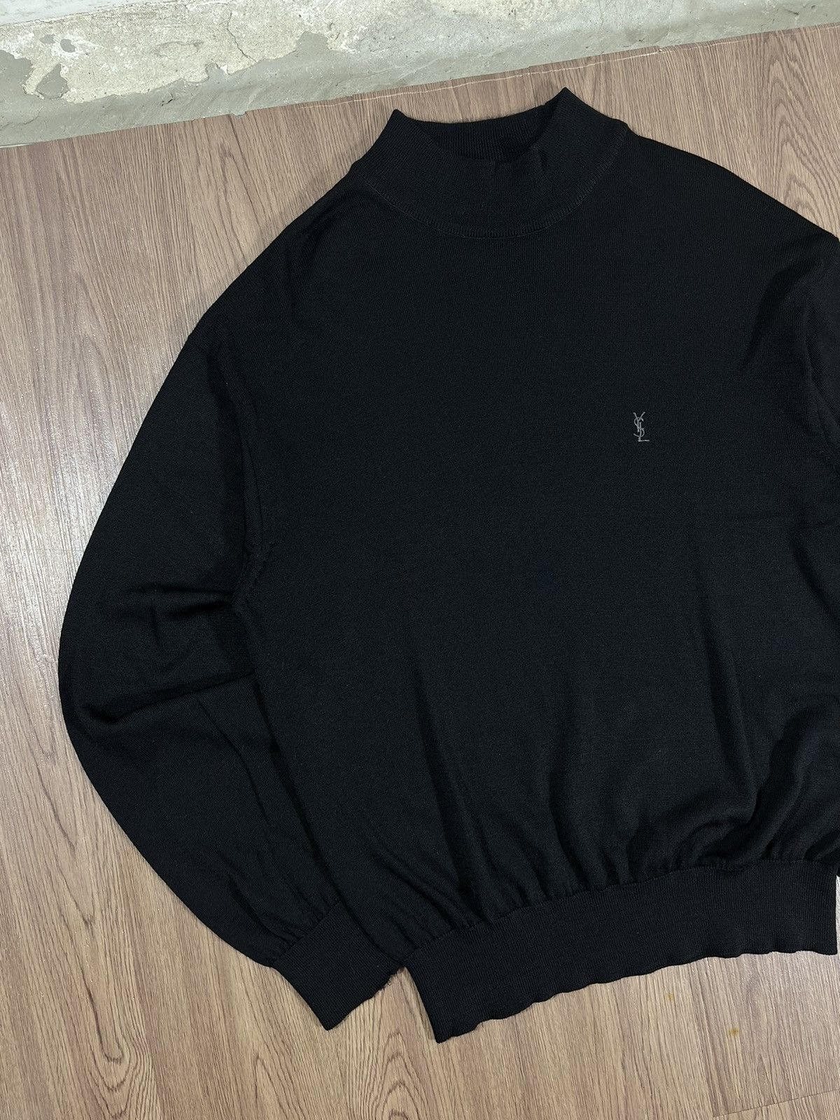 Yves Saint Laurent Yves Saint Laurent Pour Homme High Neck Knit Sweater Size US L / EU 52-54 / 3 - 4 Thumbnail