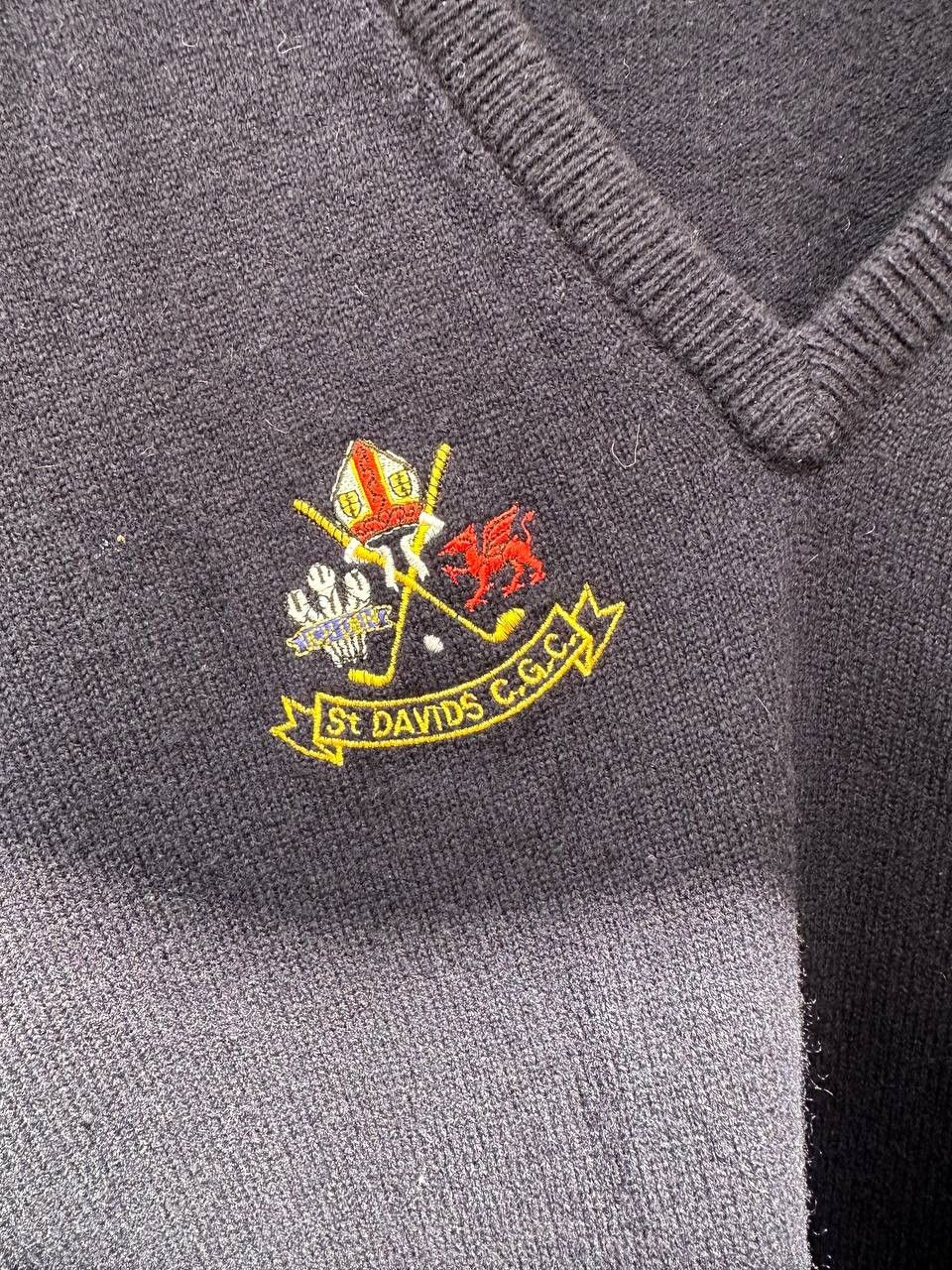 Pringle Of Scotland Pringle of Scotland Sports V-Neck Sweater Navy Wool Jumper Size US XXL / EU 58 / 5 - 10 Thumbnail