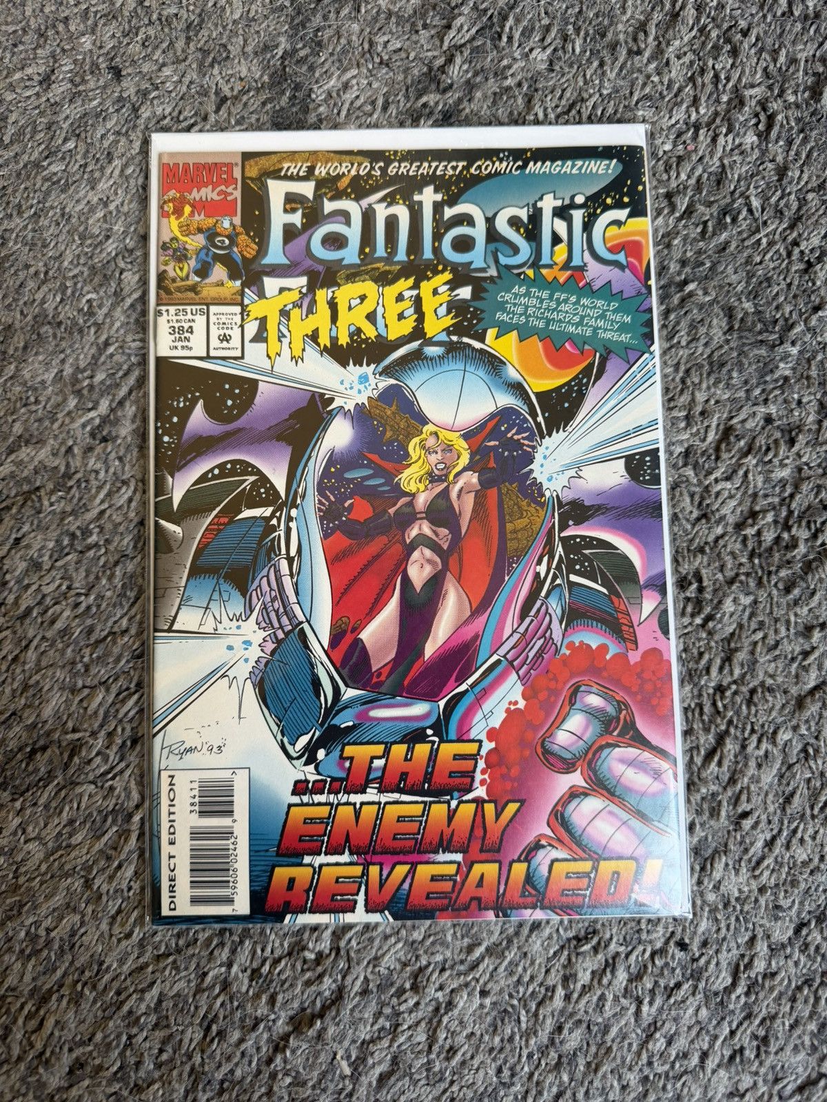 Marvel Comics 1994 Marvel Comics Fantastic Four Vol. 1 #384 Comic Book Size ONE SIZE - 1 Thumbnail