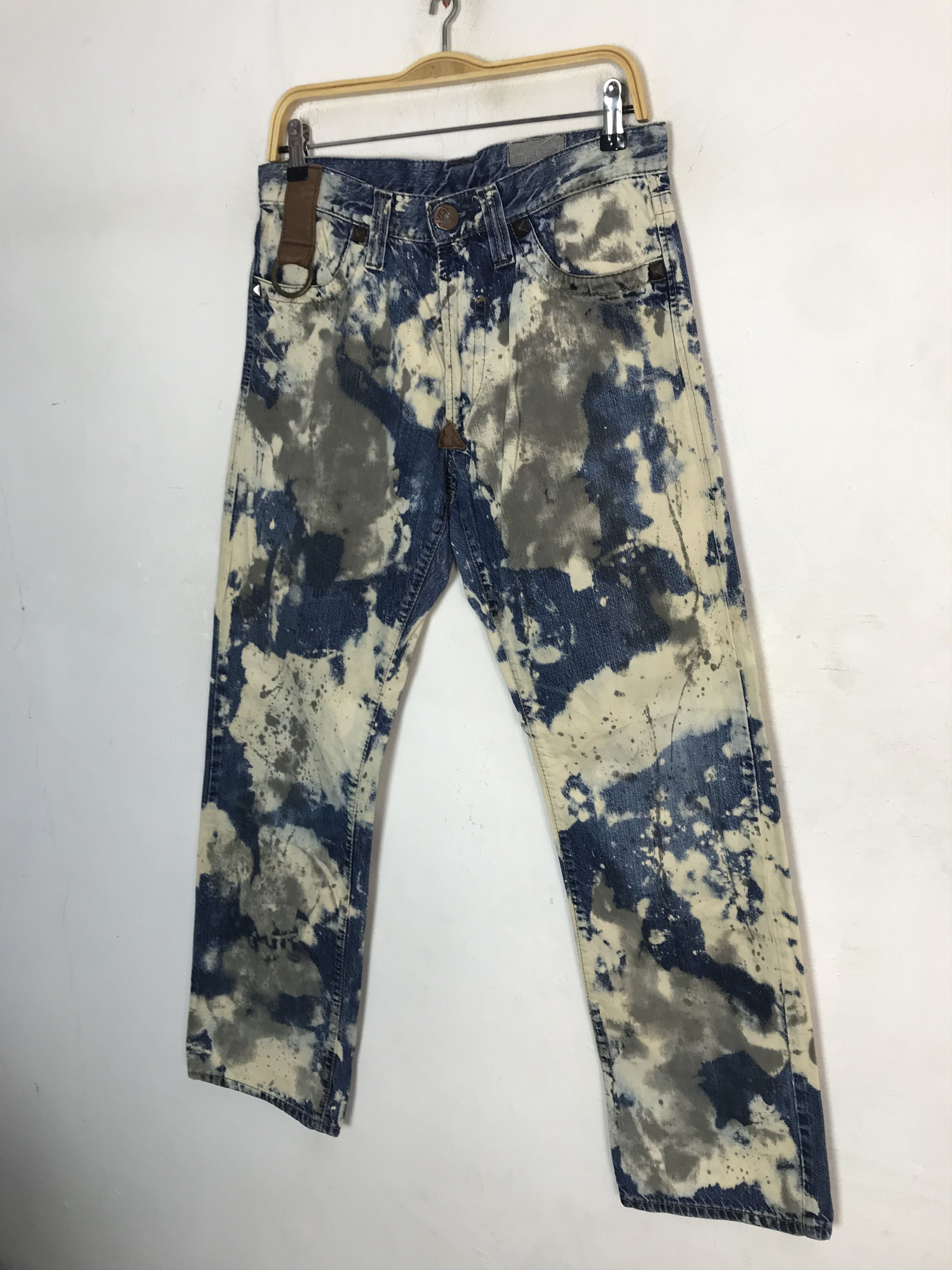 Other Distressed Ayor Bleach Pocessing Denim Jeans Straight Cut Size US 32 / EU 48 - 4 Thumbnail