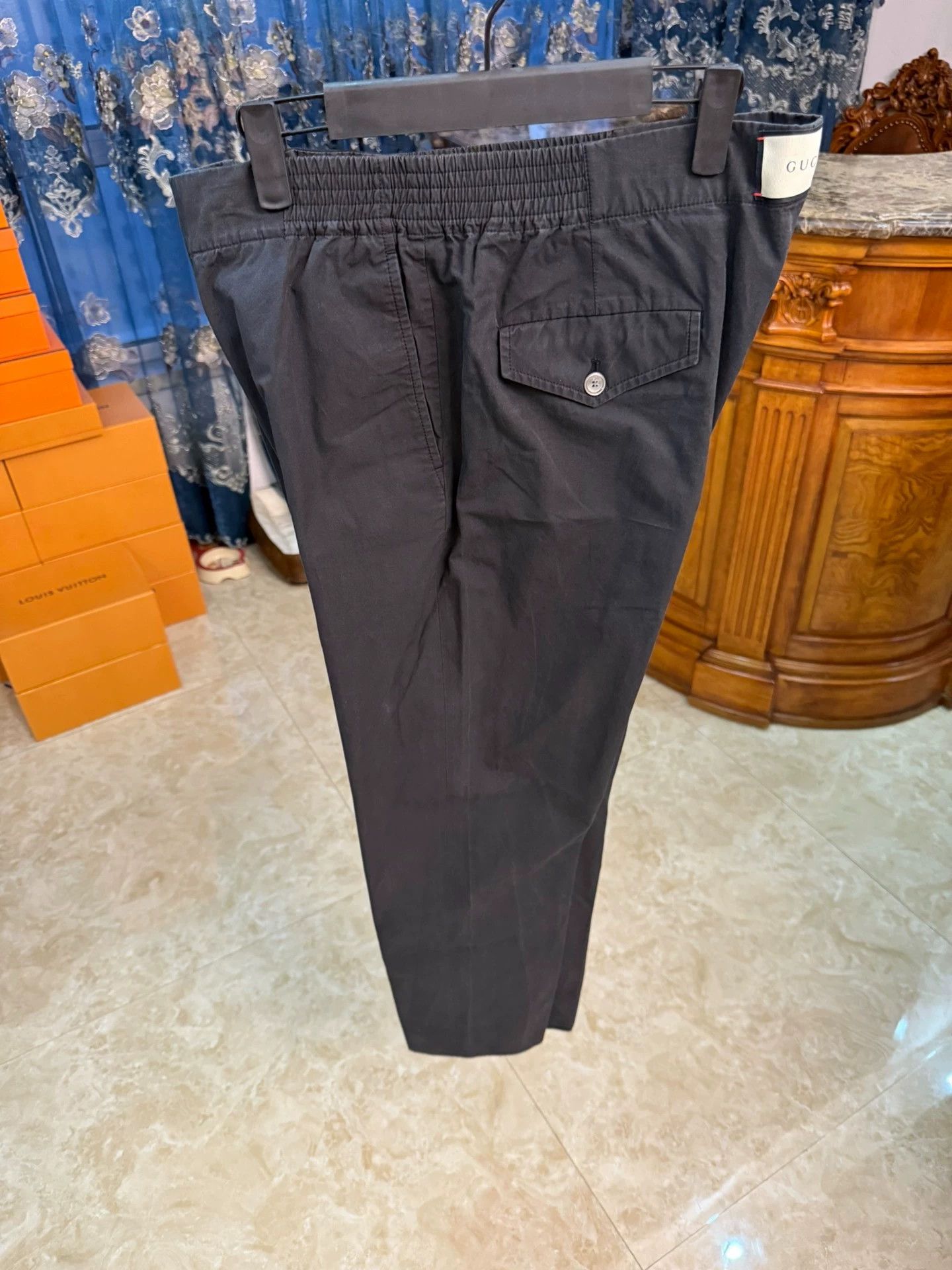 Gucci Gucci Elastic Waist Tapered Pants 46 Black Gray Size US 30 / EU 46 - 3 Thumbnail