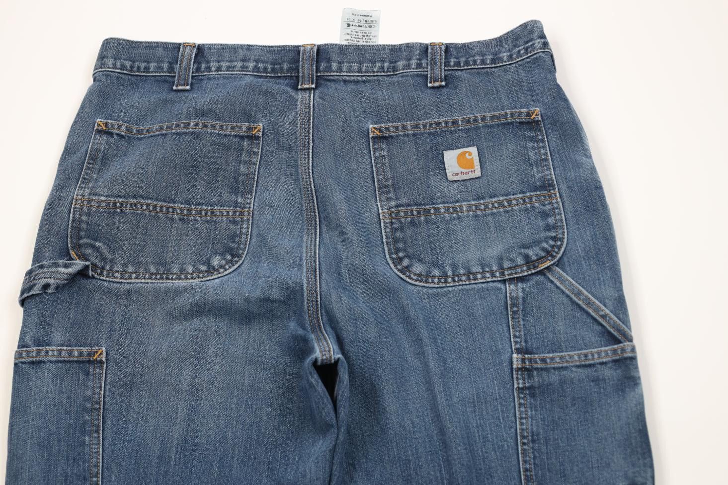 Carhartt Vintage Y2K Carhartt Relaxed Fit Wide Leg Dungaree Jeans Size US 36 / EU 52 - 12 Thumbnail