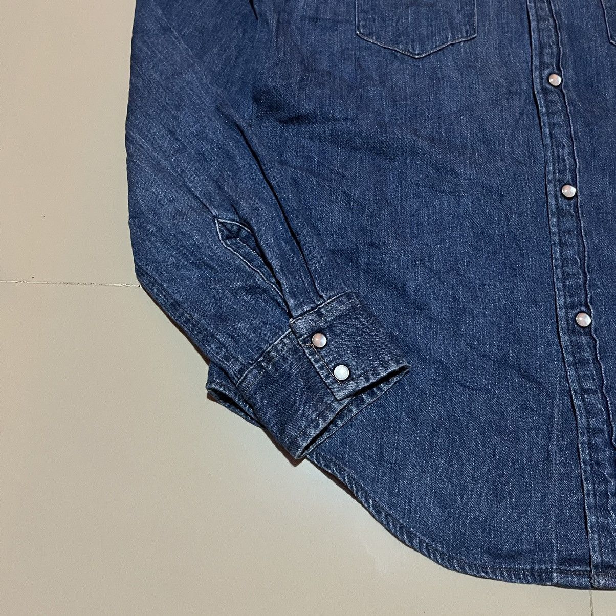 Blue Blue Japan Blue Blue Snap Button Western Shirt Size US M / EU 48-50 / 2 - 6 Thumbnail