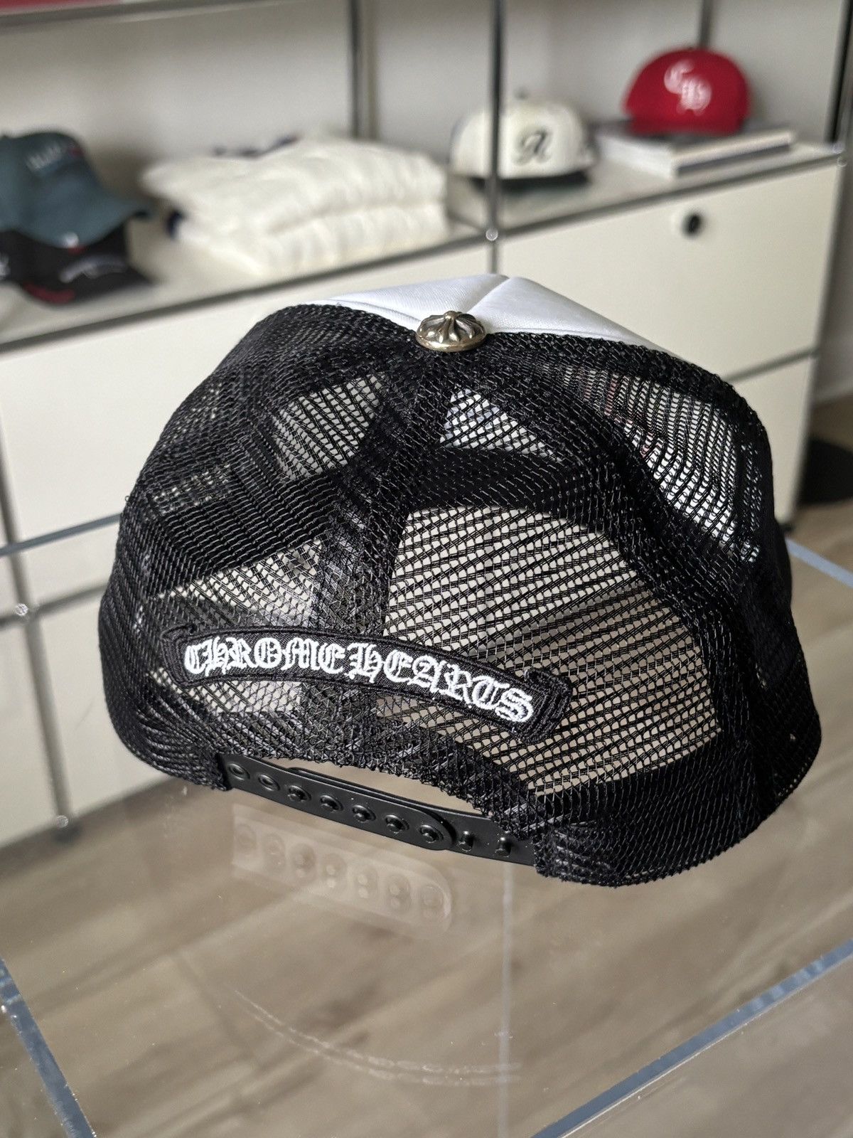 Chrome Hearts JULY 4th | BLUE + RED LEATHER CROSS PATCH HAT Size ONE SIZE - 6 Thumbnail