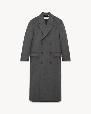Saint Laurent Paris oversized coat in wool grey Size US M / EU 48-50 / 2 - 1 Thumbnail