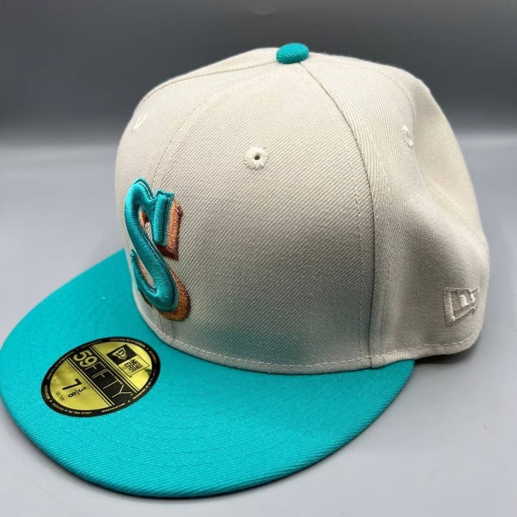 New Era Seattle Mariners Hat Men 7 3/8 59Fifty New Era Fitted Cap Size ONE SIZE - 3 Thumbnail