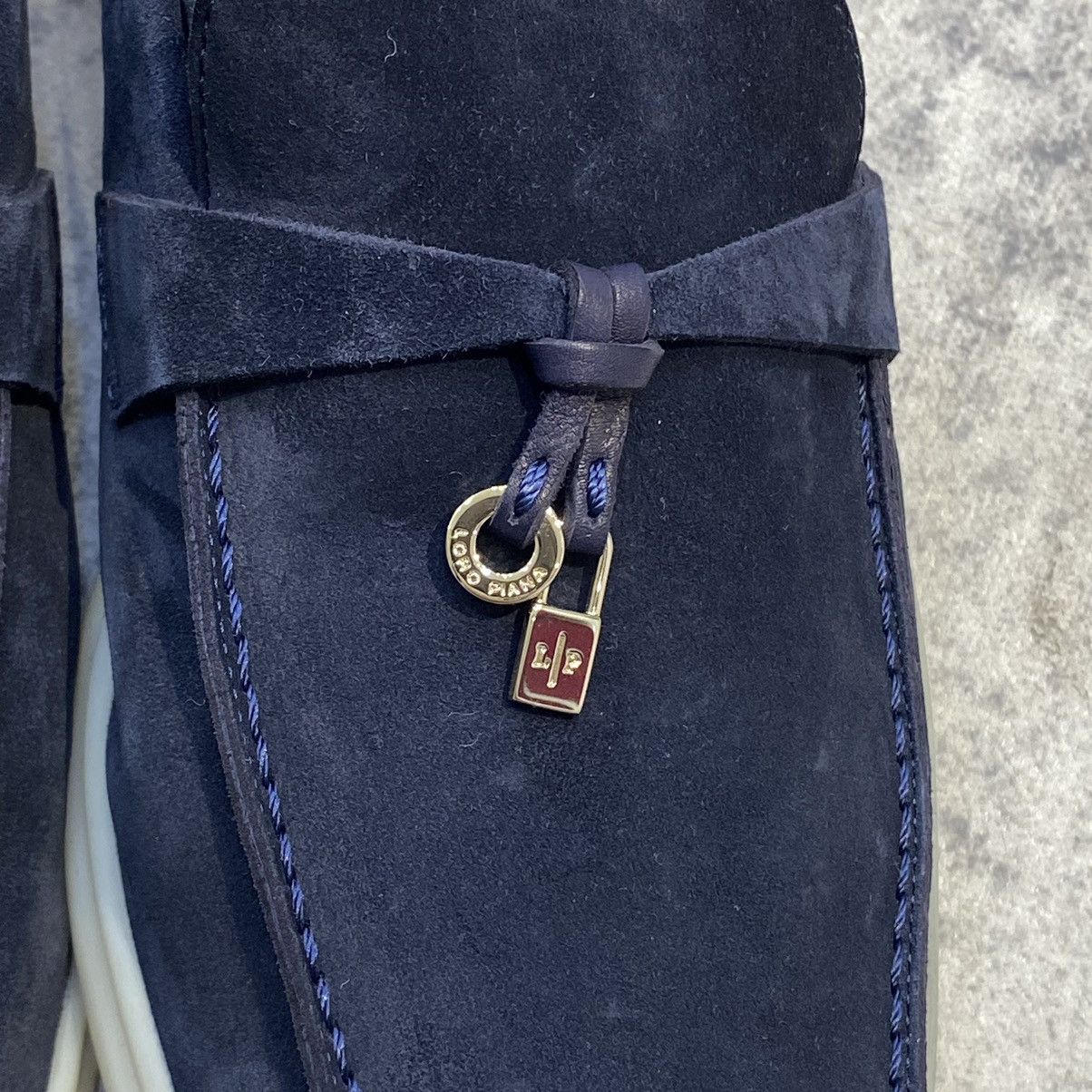 Loro Piana Loro Piana Summer Charms Walk 13 Suede Argo Blue Melange Size US 8.5 / EU 41-42 - 7 Thumbnail