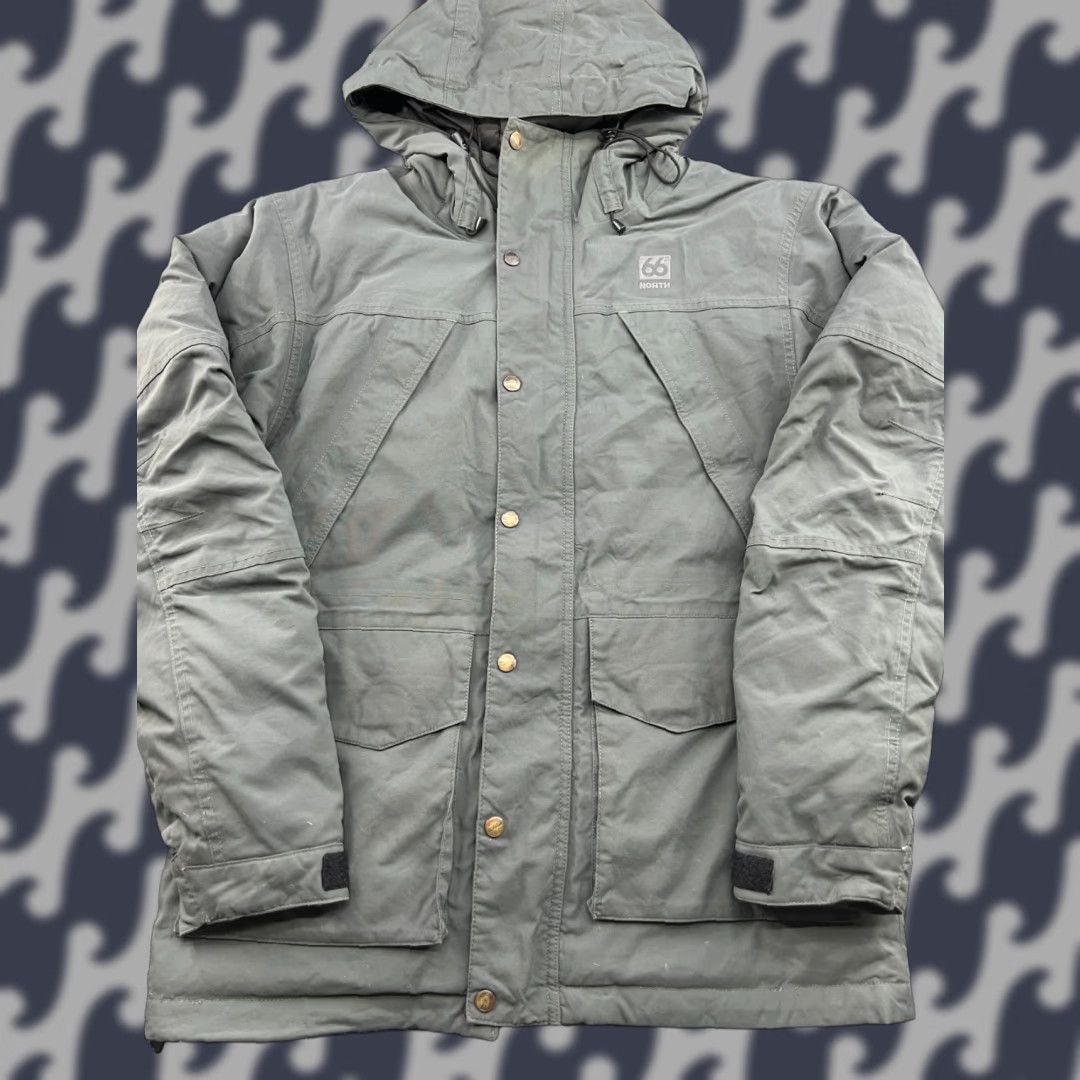 Vintage 66 Degree North Borsmork Goose Down Parka Jacket Mens Medium Hooded Gray Jacket Size US M / EU 48-50 / 2 - 1 Thumbnail