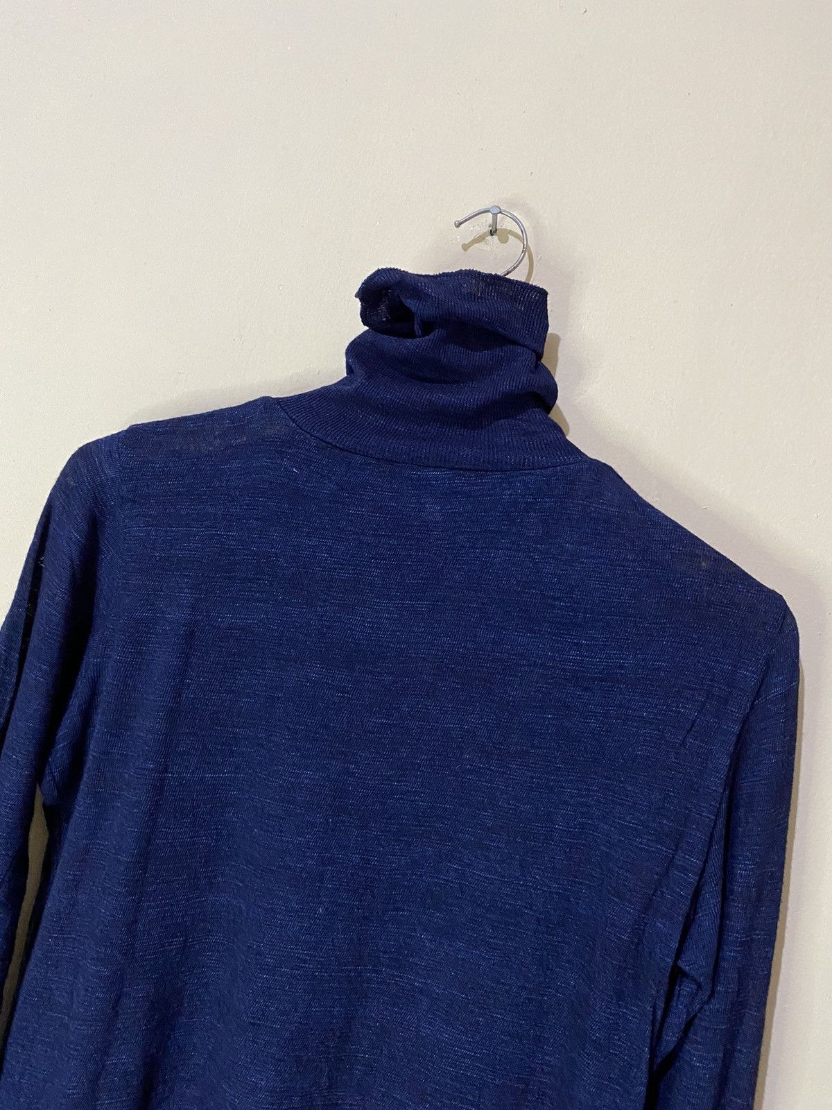 45rpm × Japanese Brand × Vintage 45rpm Japan Indigo Turtle Neck Sweaters Size US M / EU 48-50 / 2 - 11 Thumbnail