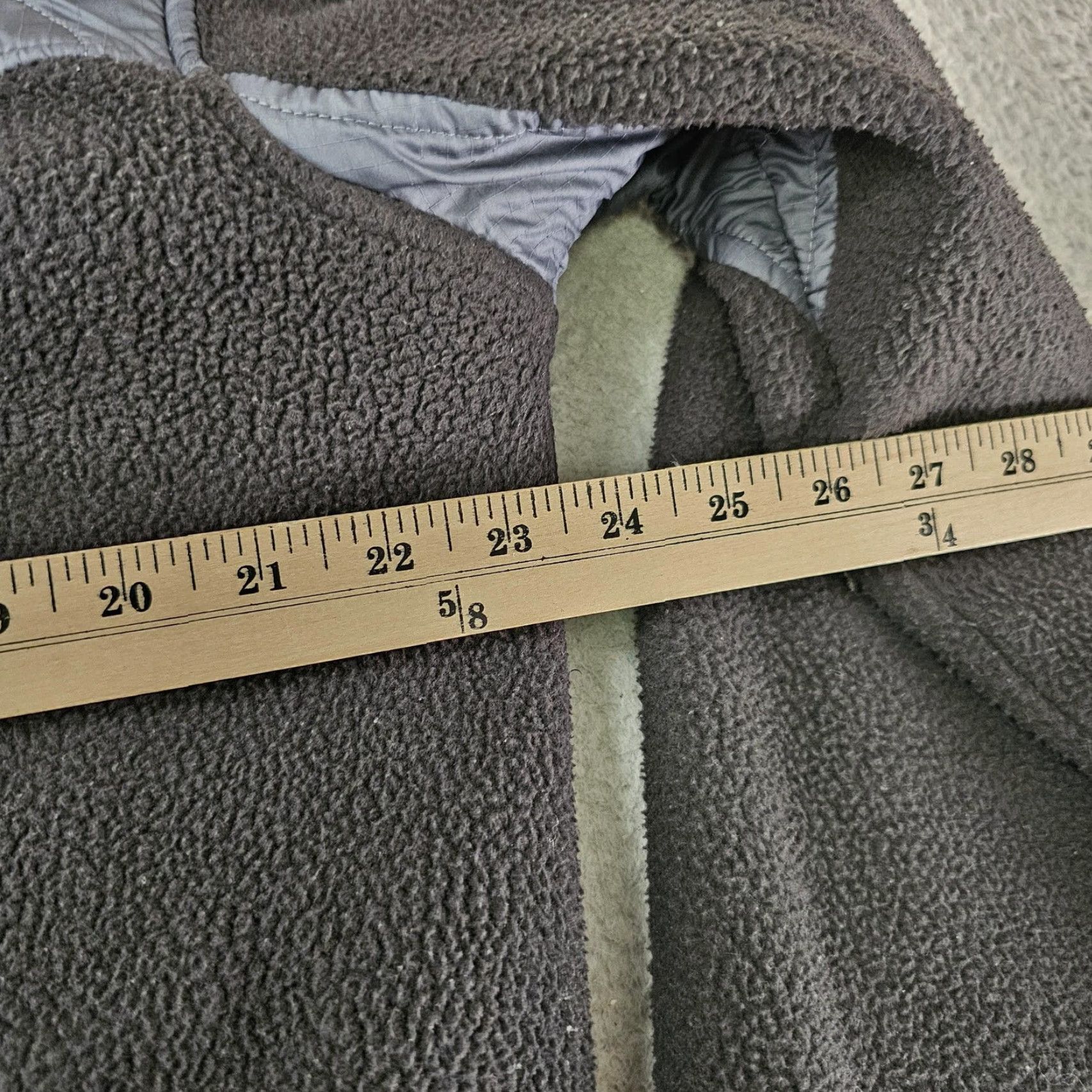 The North Face VINTAGE The North Face Fleece Pullover Mens M Gray Snap Neck Nylon Yoke Zip Pockets Size US M / EU 48-50 / 2 - 6 Thumbnail