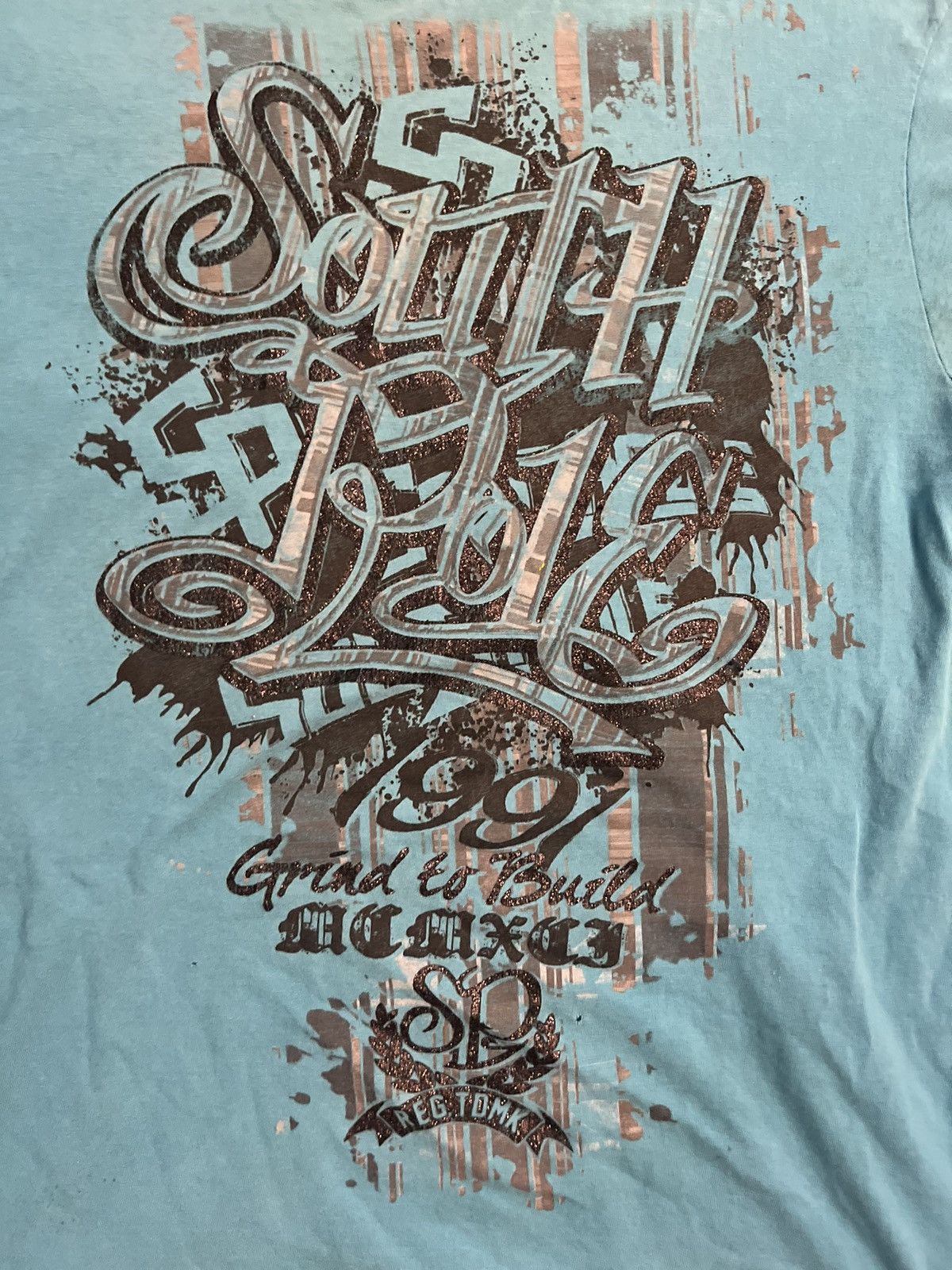 Southpole × Vintage INSANE Y2K AOP Blue Southpole Glitter Graphic Tee Size US L / EU 52-54 / 3 - 7 Thumbnail