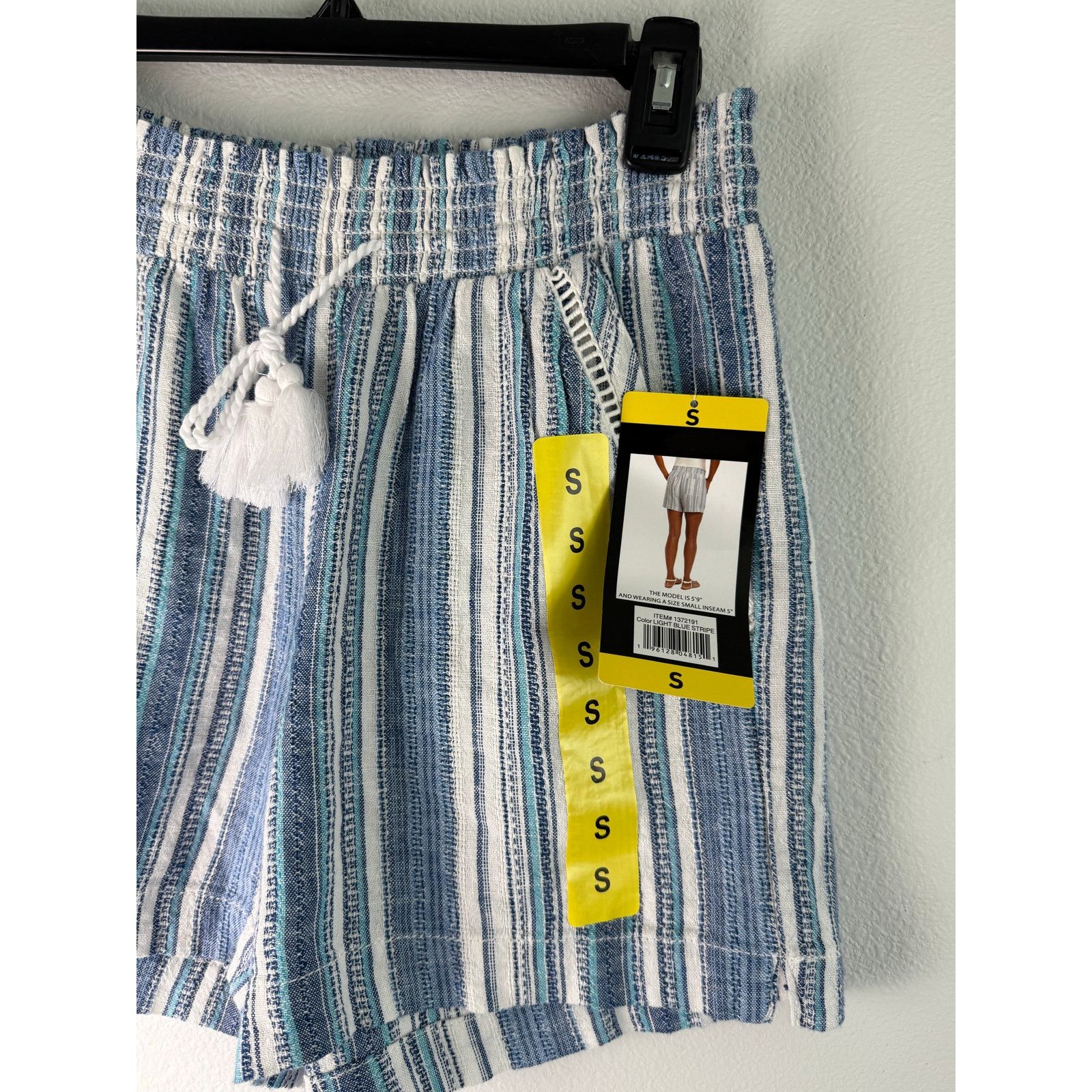 Briggs & Riley NWT Briggs Blue Stripe Linen Shorts, Sz Small Size 28" / US 6 / IT 42 - 2 Thumbnail