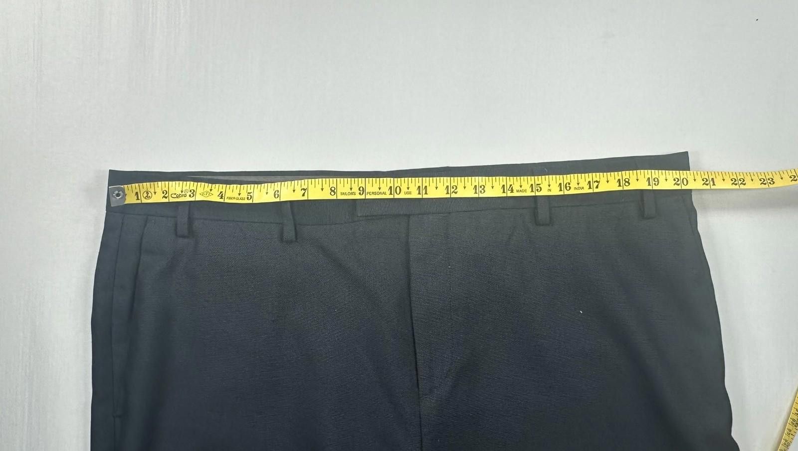 Axist Axist Straight Leg Flat Front Dress Pants Blue Men's 40/30 Size US 40 / EU 56 - 4 Thumbnail