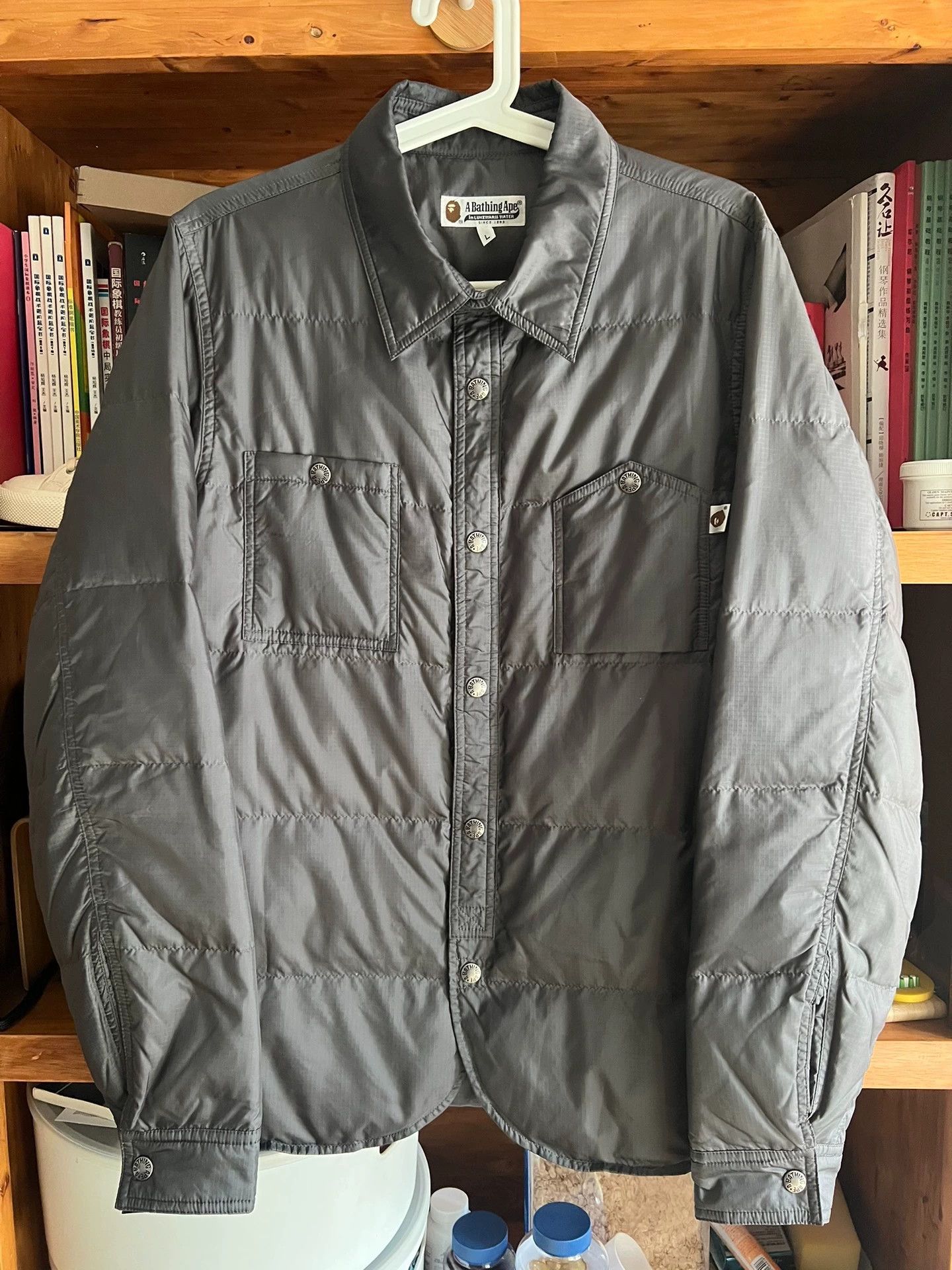 Bape Bape Shirt Down Jacket Nylon 80% Down L Size US L / EU 52-54 / 3 - 1 Thumbnail