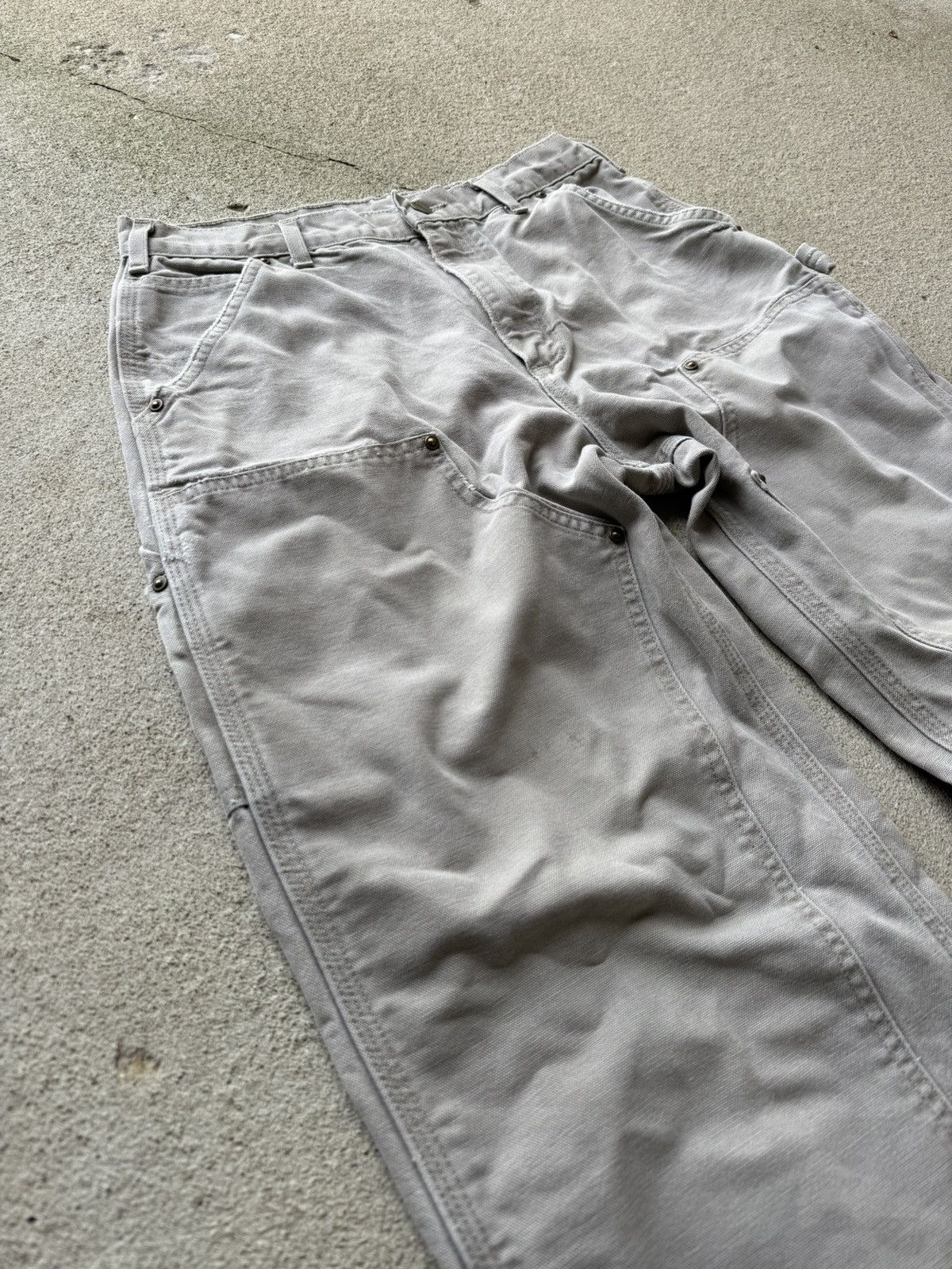 Carhartt Vintage B136 DES Gray Carhartt Carpenter Double Knees Size US 32 / EU 48 - 2 Thumbnail
