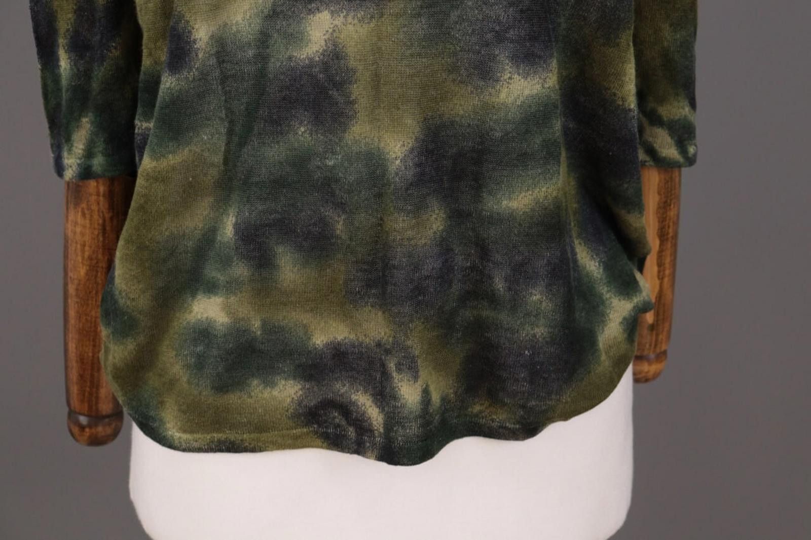 Designer BA&SH Multicolor Printed Linen Knit Top Blouse Size 1 Size M / US 6-8 / IT 42-44 - 3 Thumbnail