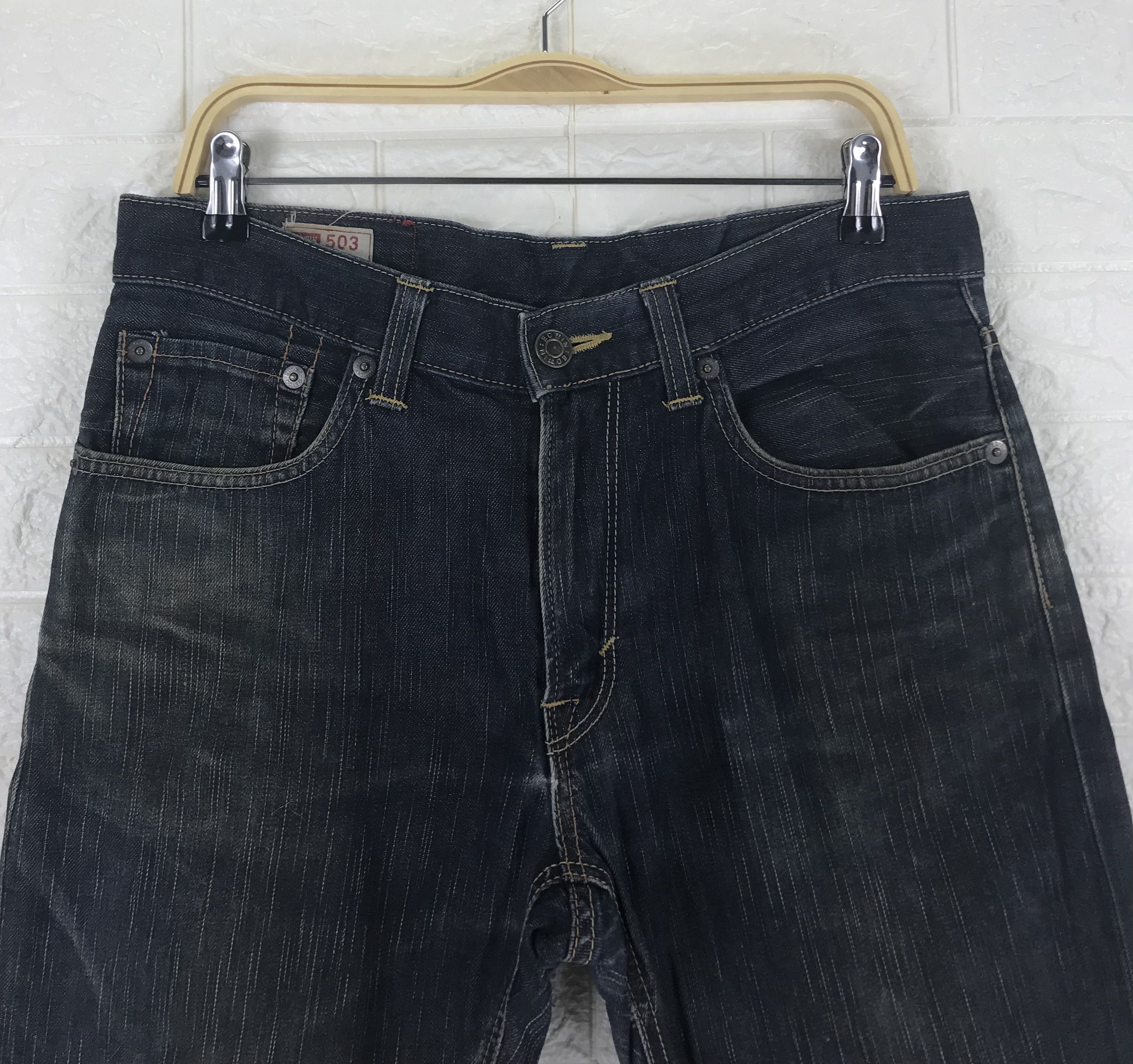 Edwin Vintage Edwin 503 Japanese Blue Ripped Jeans Size US 32 / EU 48 - 7 Thumbnail