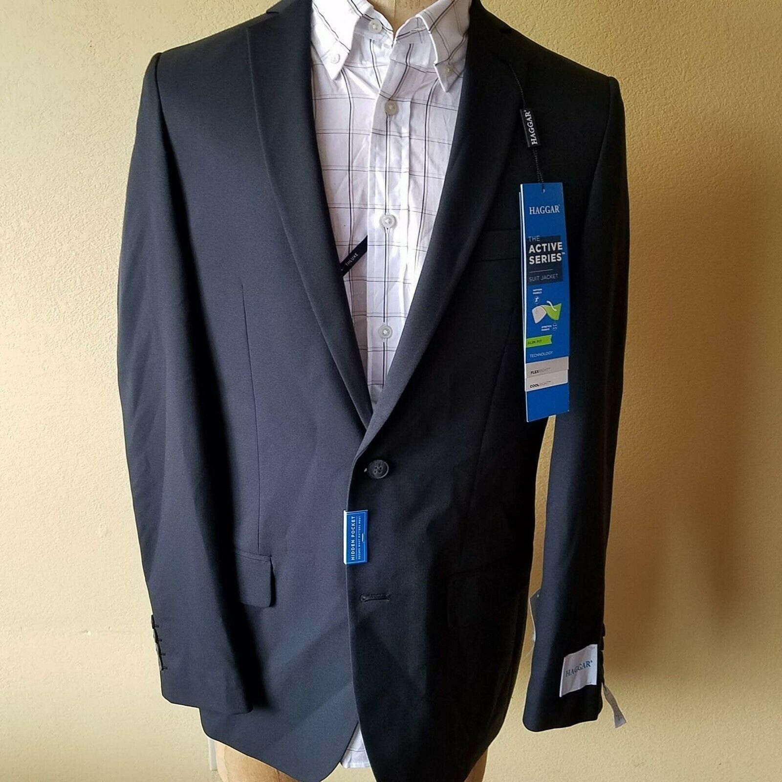 Haggar Men's Haggar Slim Fit 2-Button Center Vent Sport Coat. 40L Size 40L - 1 Thumbnail
