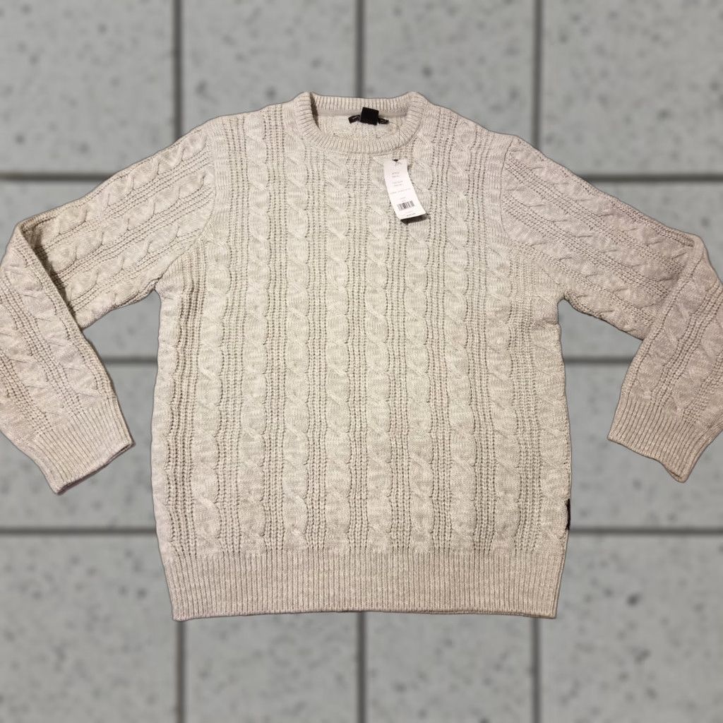 French Connection French Connection Sweater 2XL Gray Cotton Long Sleeve Knit Pullover Mens Size XXL / US 16-18 / IT 52-54 - 1 Thumbnail