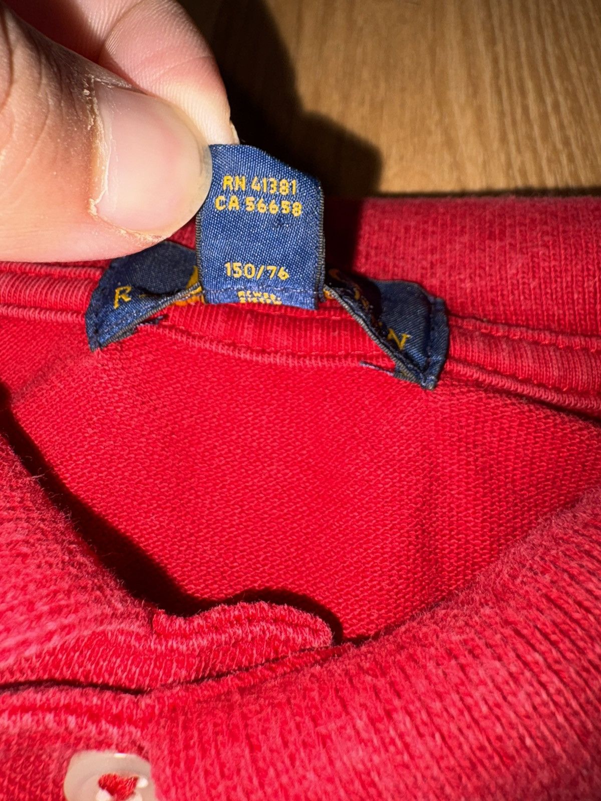 Polo Ralph Lauren Polo RL Red Long Sleeve Polo USA Flag Patch kids M (10-12) Size US XXS / EU 40 - 9 Thumbnail
