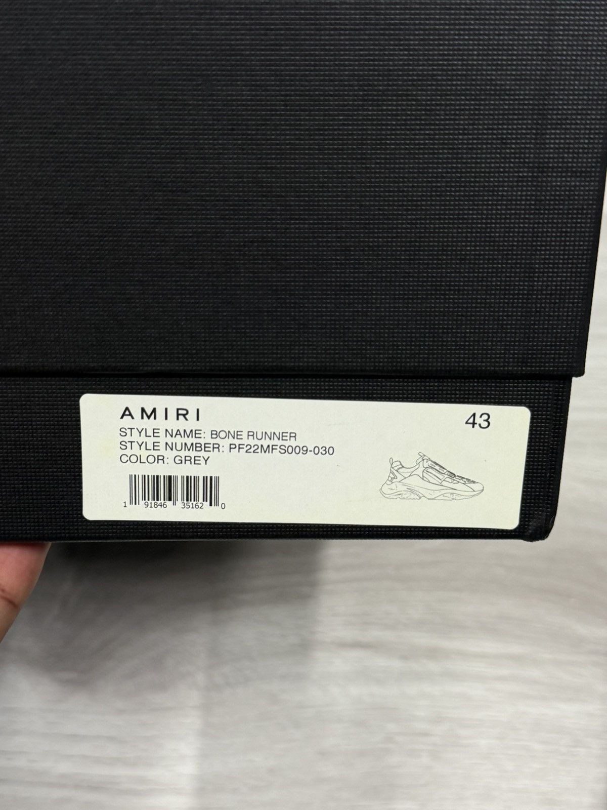 Amiri Amiri Bone Runner Grey Sneakers Size US 10 / EU 43 - 8 Thumbnail