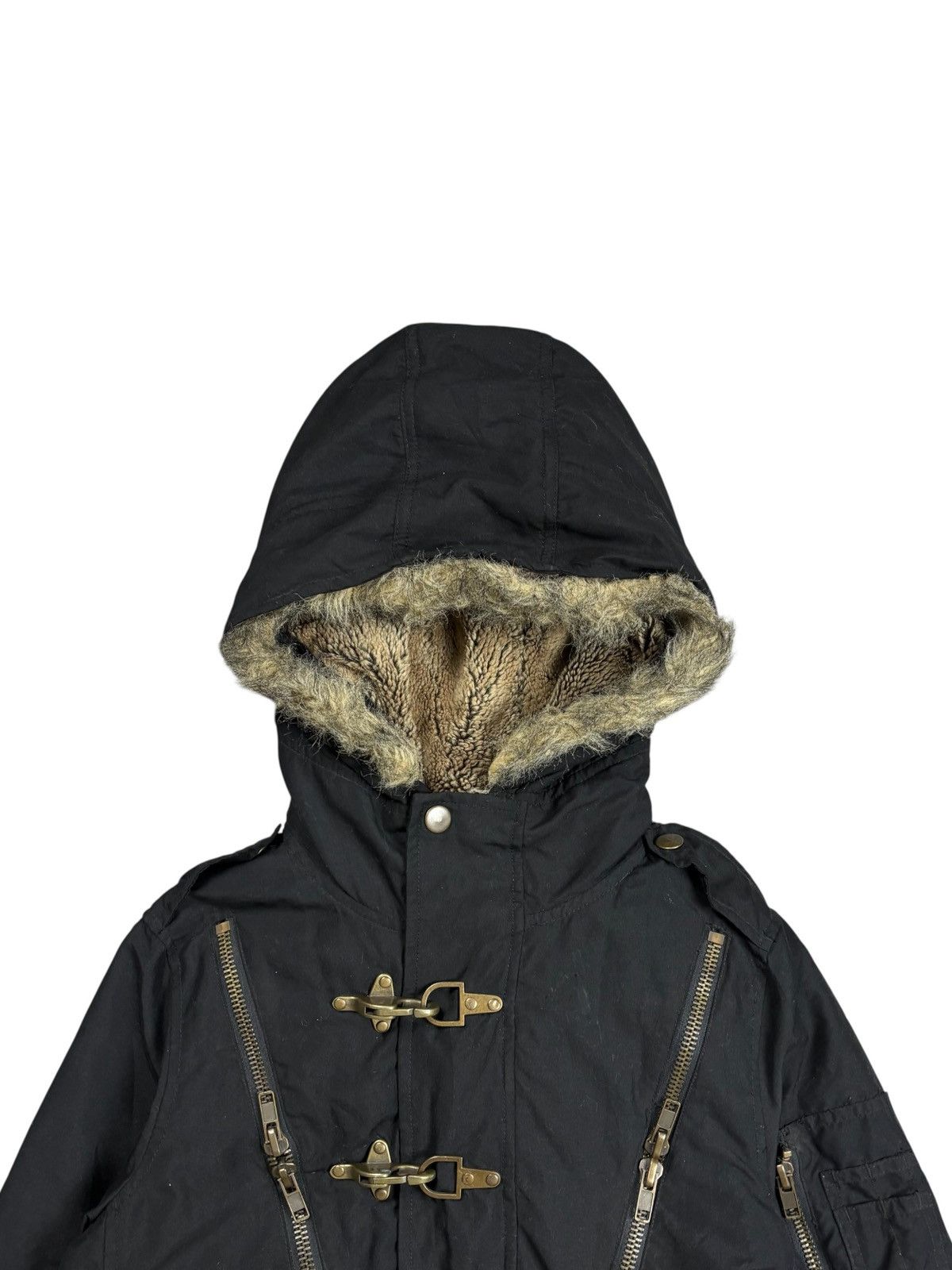 BUFFALO BOBS 2000s Buffalo Bobs - Fireman Clasp Fur Hoodie Jacket Size US M / EU 48-50 / 2 - 6 Thumbnail