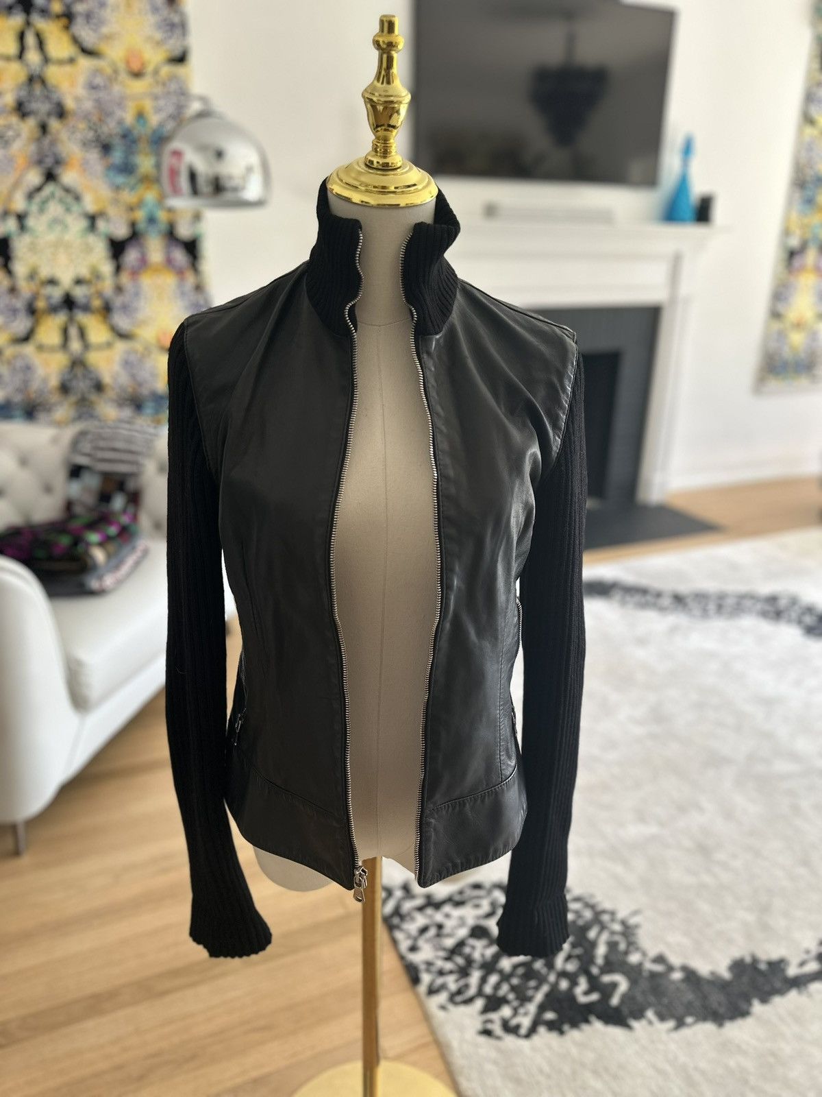 Dolce & Gabbana DOLCE & GABBANA – Vintage Wool & Leather Bomber Jacket Size S / US 4 / IT 40 - 6 Thumbnail