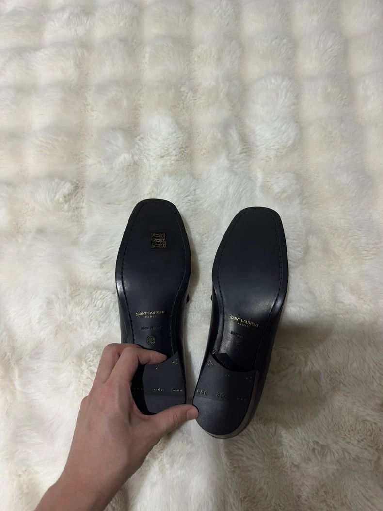 Saint Laurent Paris Saint laurent paris Black and gold loafers shoes 2506-Nexta Size US 10 / EU 43 - 4 Thumbnail