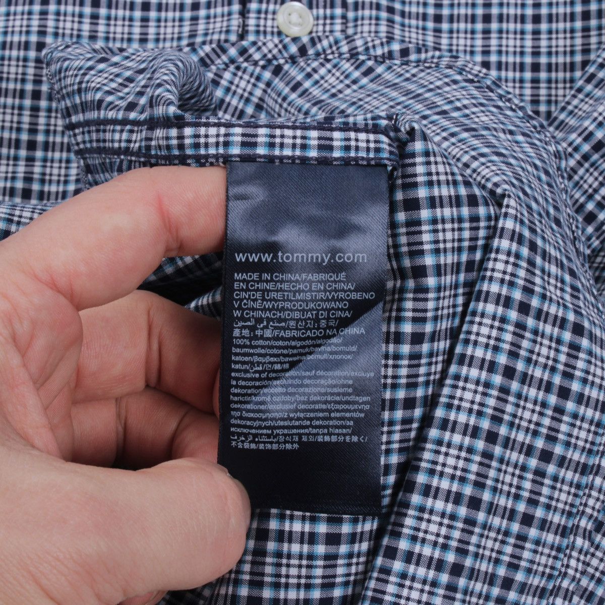 Tommy Hilfiger TOMMY HILFIGER Slim Fit Micro Plaid Long Sleeve Shirt Size US M / EU 48-50 / 2 - 11 Thumbnail