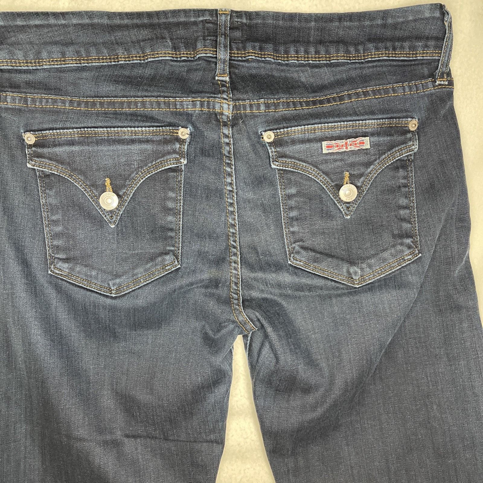 Hudson Hudson Ginny Crop Straight Cropped Stretch Blue Jeans 31/27 Size 31" - 4 Thumbnail