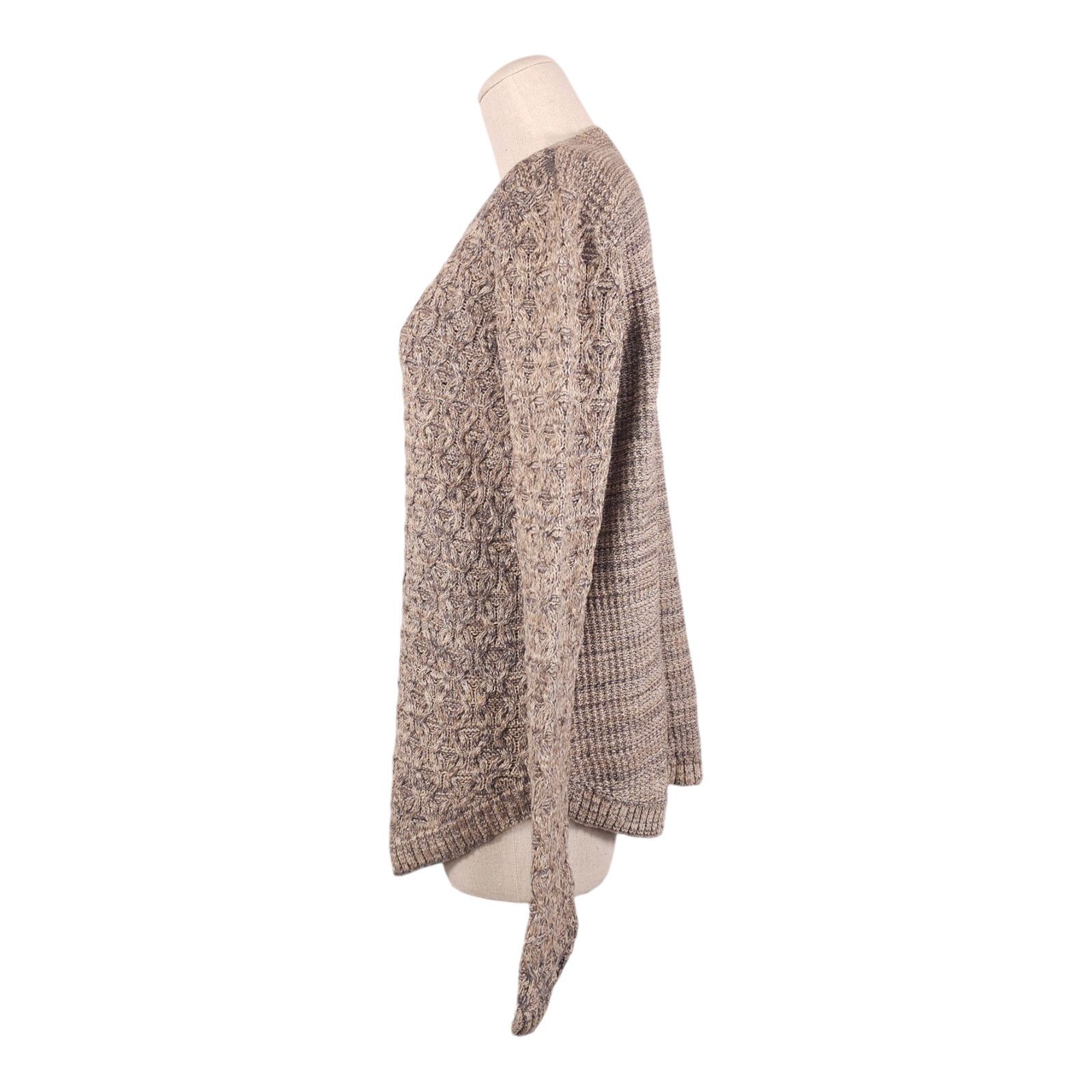 Other Jeanne Pierre Knit Cotton Sweater Beige Gray Sz Large Size L / US 10 / IT 46 - 2 Thumbnail