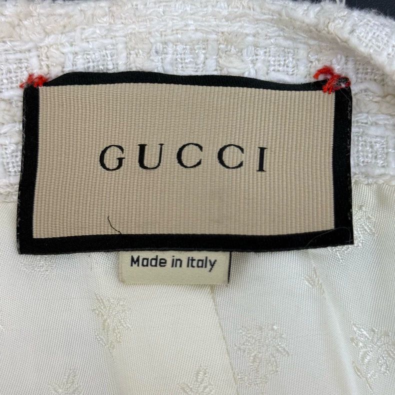 Gucci Gucci Size 38 Milk-white plaid coat 2502-Nextarrow Size US XXS / EU 40 - 5 Thumbnail