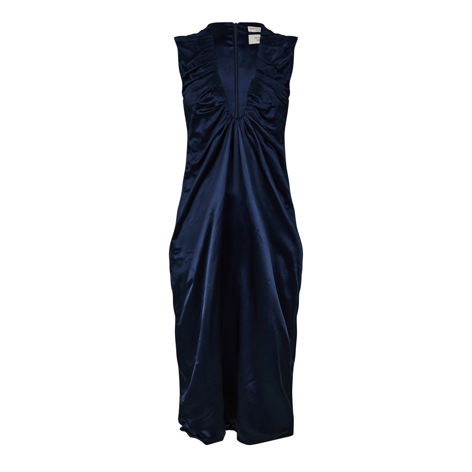 Bottega Veneta Bottega Veneta V-Neck Midi Slip Dress in Blue Size S / US 4 / IT 40 - 1 Thumbnail